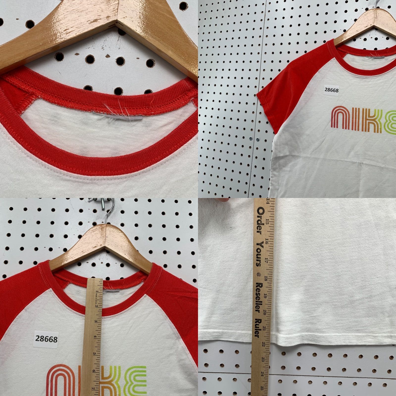 Nike VINTAGE Nike Shirt Womens Medium White Raglan 18.5x22 2000s 90s Fashion Womens Shirt Nike White Raglan Medium Size M / US 6-8 / IT 42-44 - 8 Thumbnail