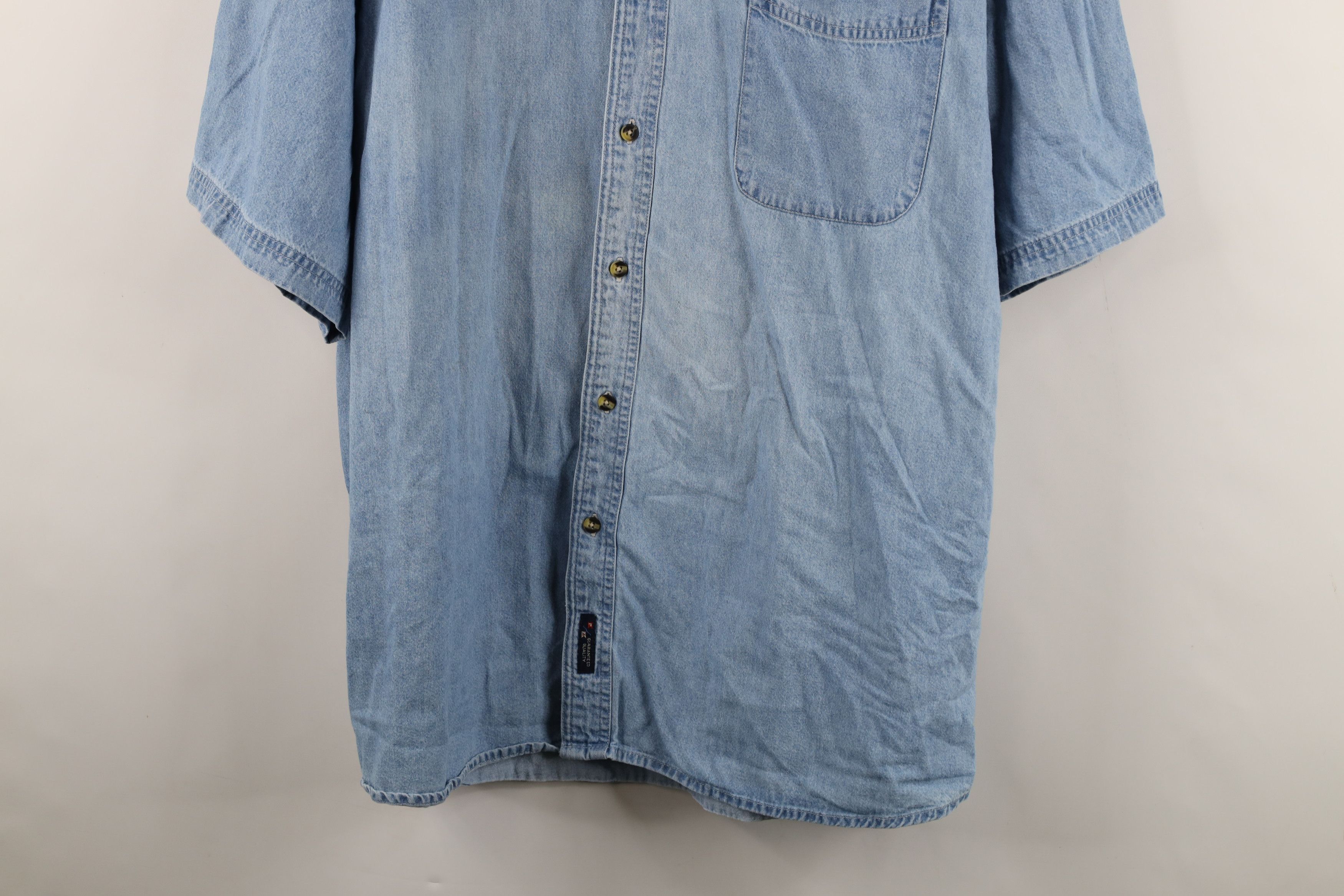 Vintage Vintage Y2K American Festival Denim Jean Button Down Shirt Size US XXL / EU 58 / 5 - 3 Thumbnail