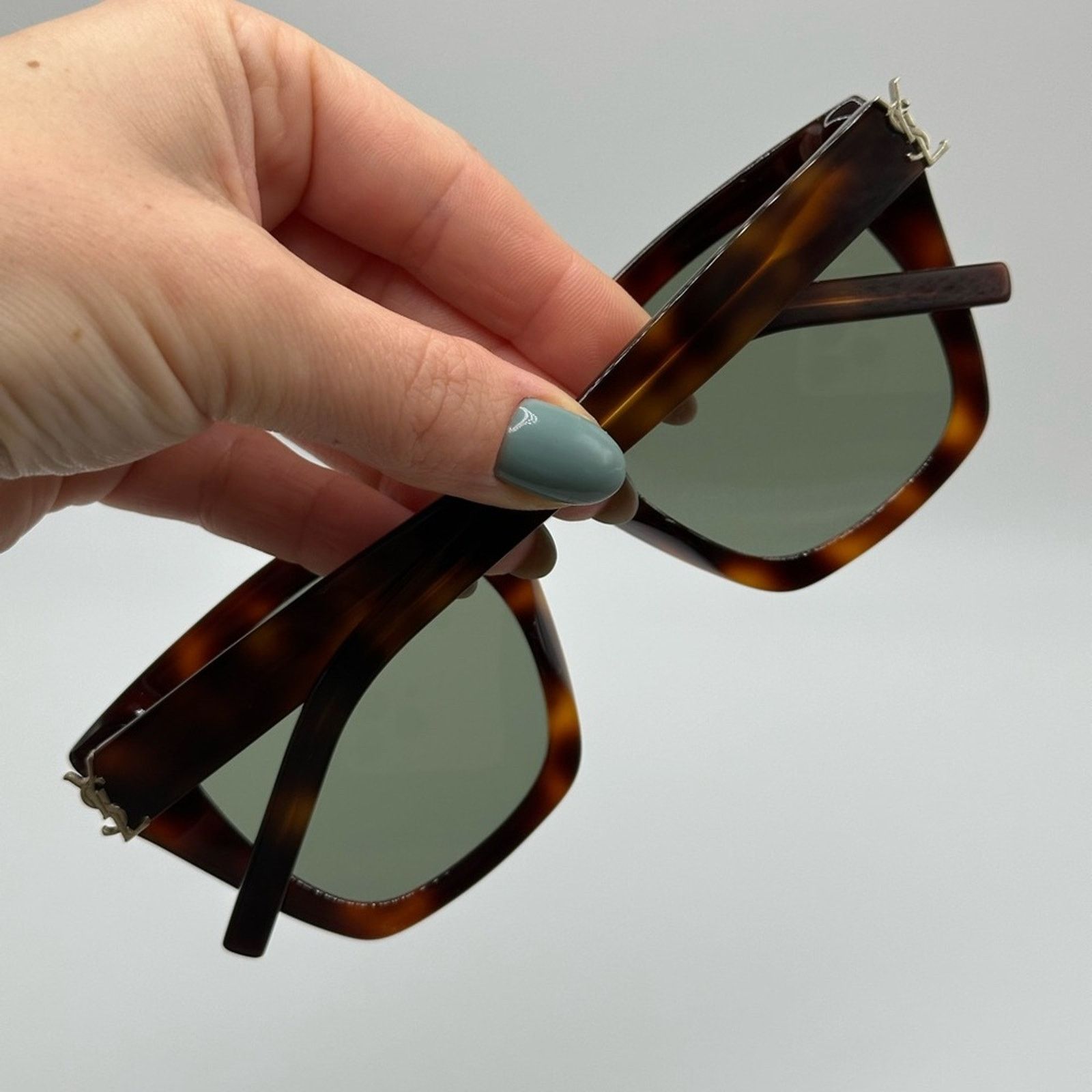 Yves Saint Laurent NEW SAINT LAURENT SUNGLASSES SL M143 003 Havana Green Women Size ONE SIZE - 8 Thumbnail