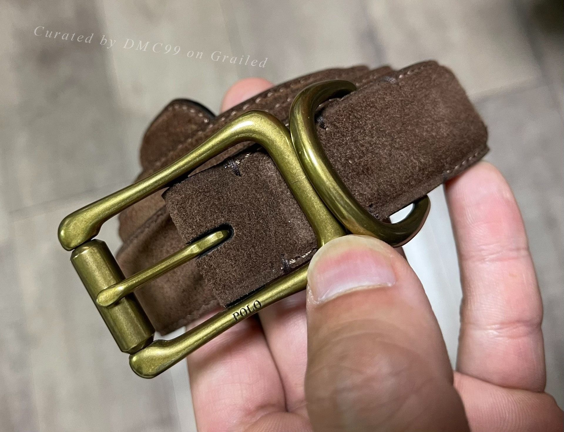 Ralph Lauren Ralph Lauren Suede Leather Brass Buckle Belt Size ONE SIZE - 1 Thumbnail