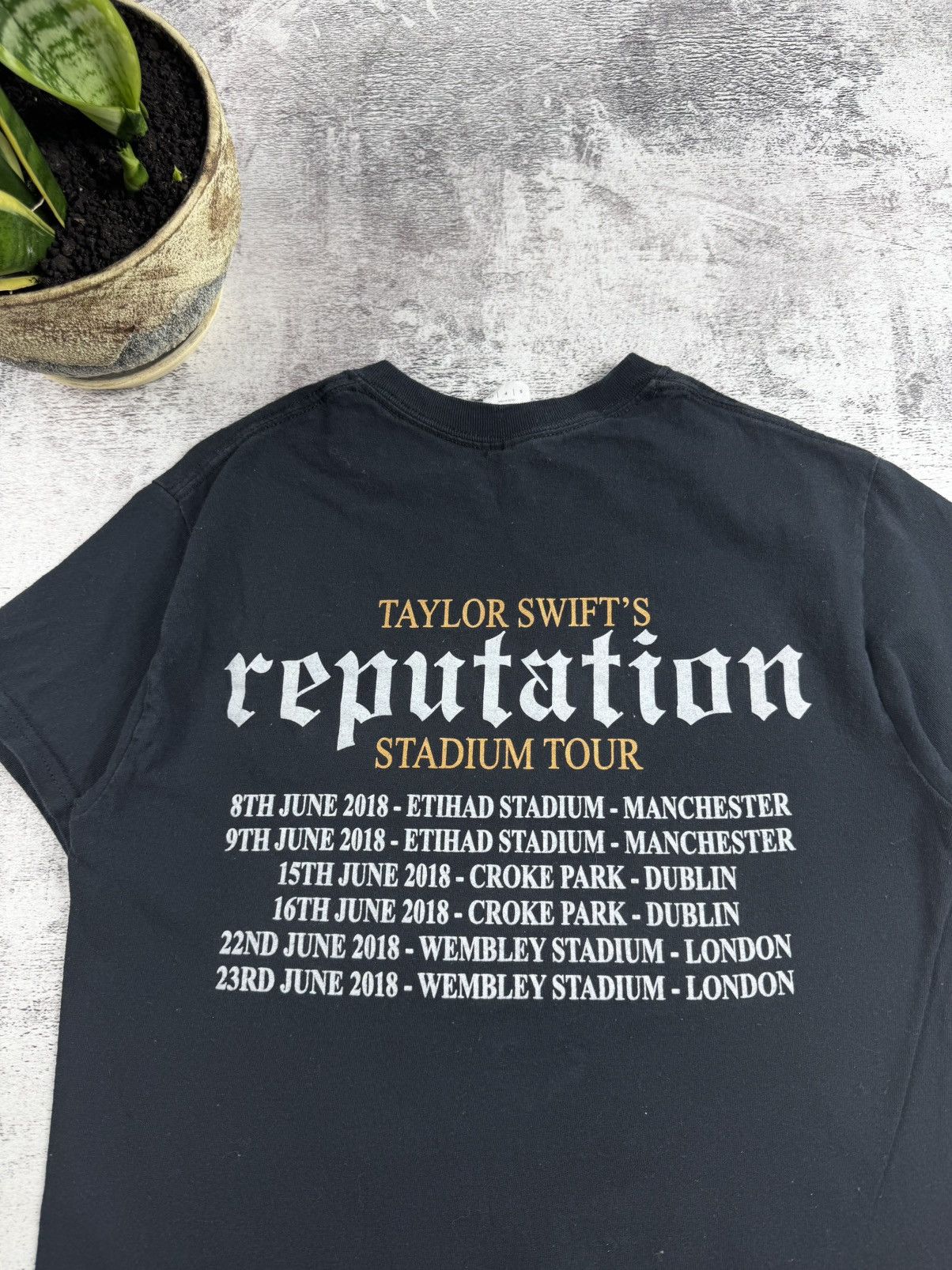 Band Tees Taylor Swift’s Reputation Stadium Black Rock Tour Merch Band Jersey T Shirt Tee Size US S / EU 44-46 / 1 - 9 Thumbnail
