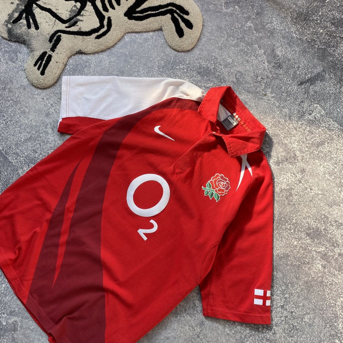 Vintage Vintage Nike England Rugby O2 Overprinted y2k polo Size US XL / EU 56 / 4 - 2 Thumbnail