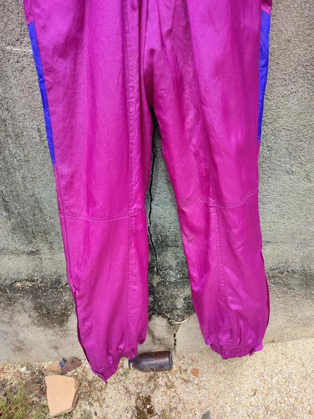 Vintage Volpha Vintage 90s Neon Purple Ski Overalls Retro Snow Pants Size US 31 - 8 Thumbnail