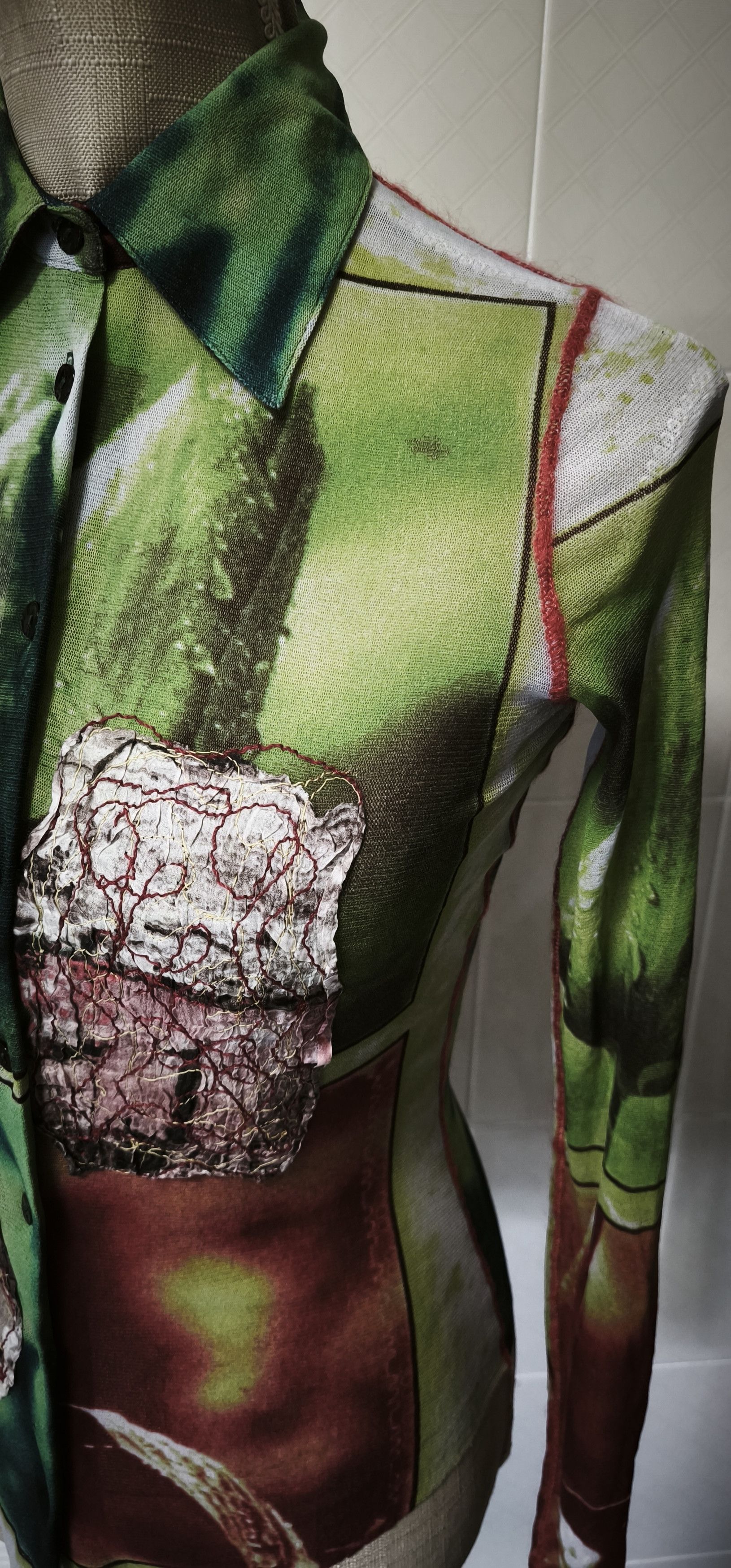 Jean Paul Gaultier Sping 2002 - Plants Photos print mesh top Size S / US 4 / IT 40 - 14 Thumbnail