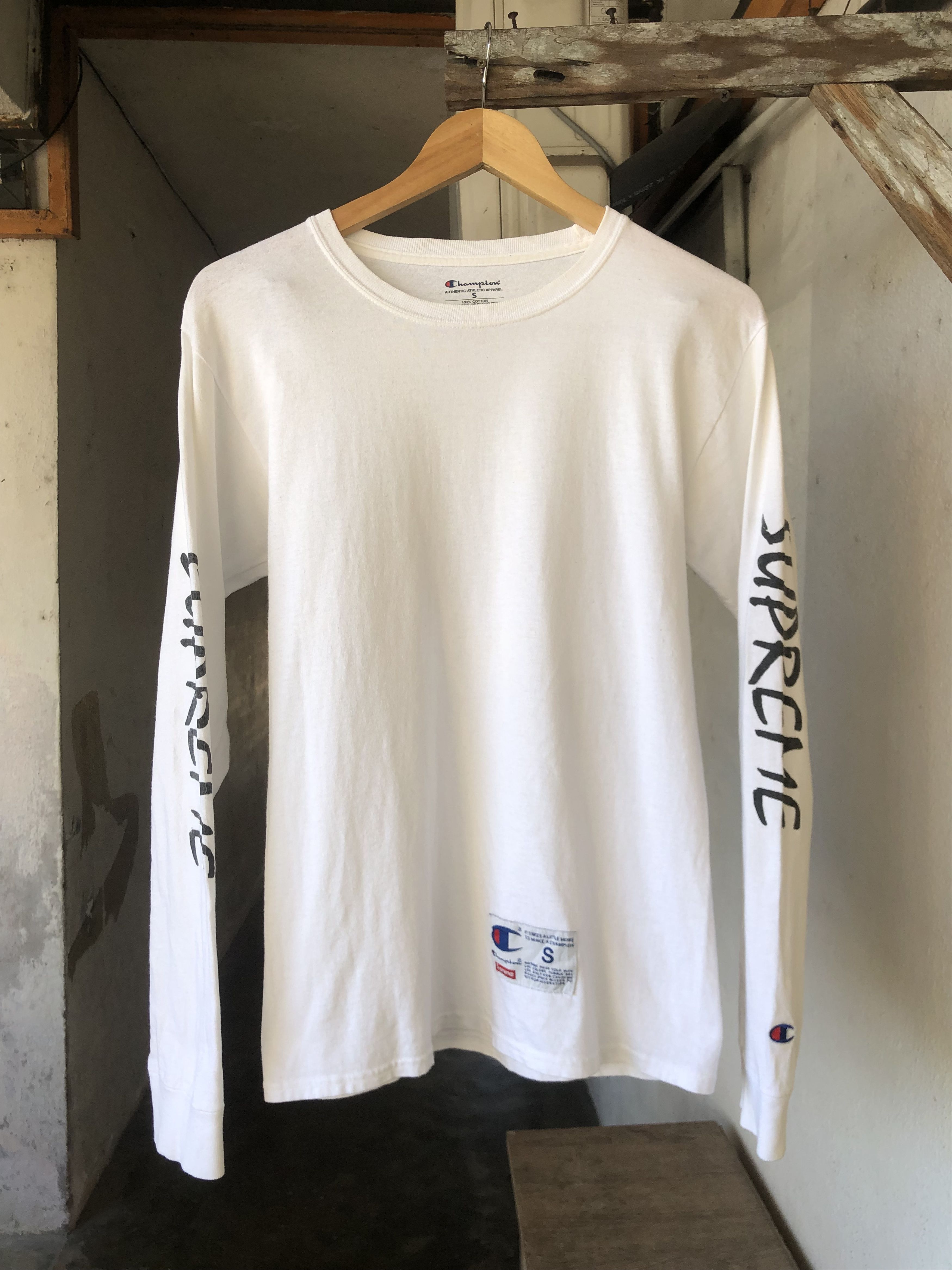 Champion × Supreme Rare🔥 Champion x Supreme Long Sleeve Tshirt Size US S / EU 44-46 / 1 - 1 Thumbnail