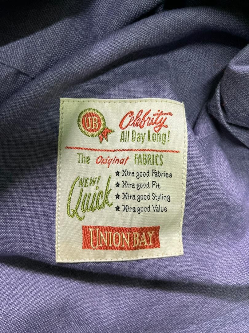 Vintage Vintage Union Bay Purple Chore Jacket Work Shirt L Size US L / EU 52-54 / 3 - 3 Thumbnail
