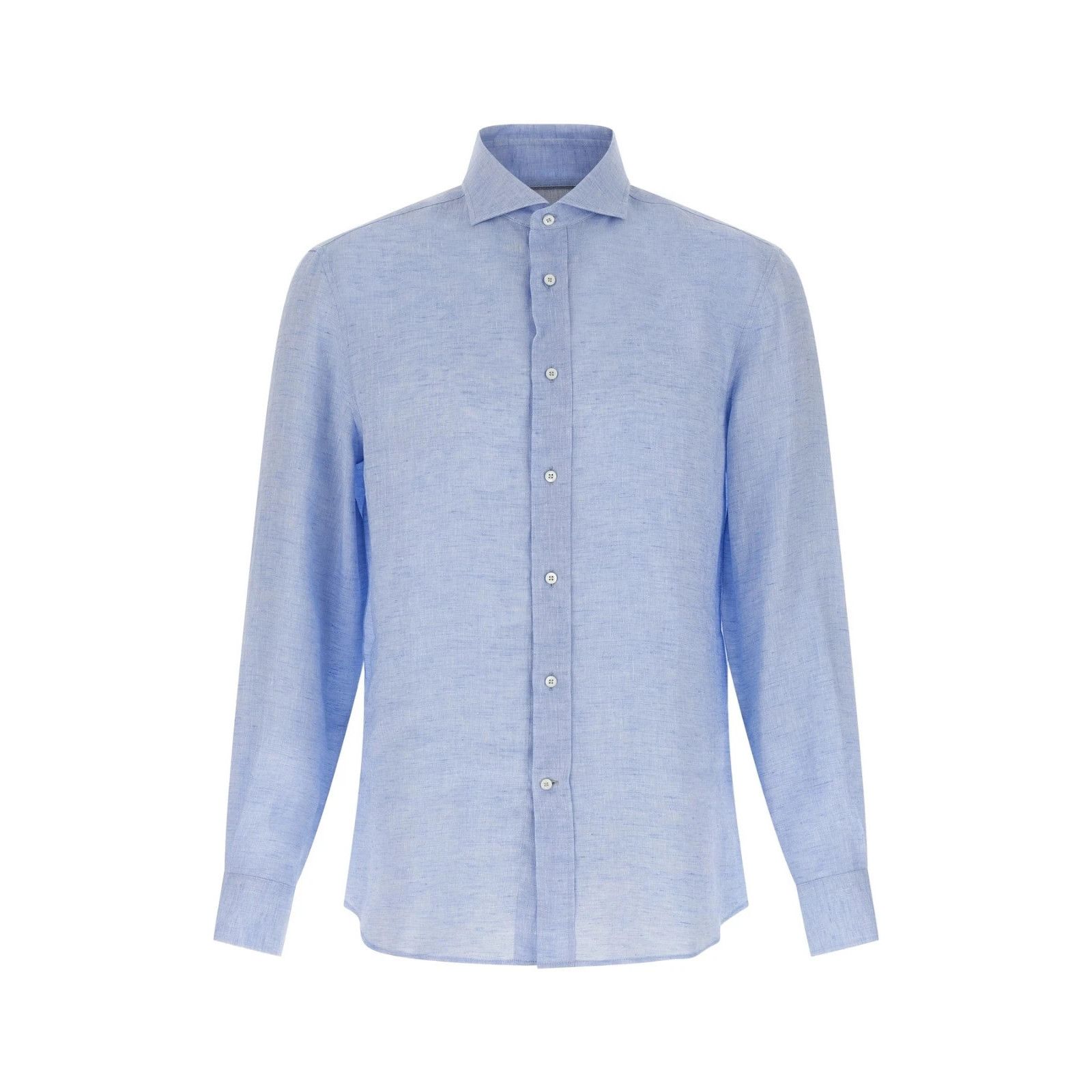 Brunello Cucinelli BRUNELLO CUCINELLI Light Blue Linen Shirt New & Authentic (M Size US L / EU 52-54 / 3 - 1 Thumbnail