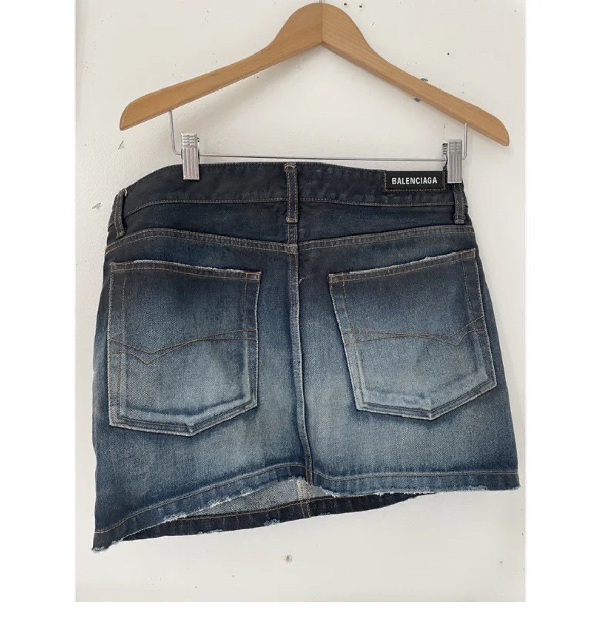 Balenciaga Balenciaga denim mini skirt Size 28" / US 6 / IT 42 - 2 Thumbnail