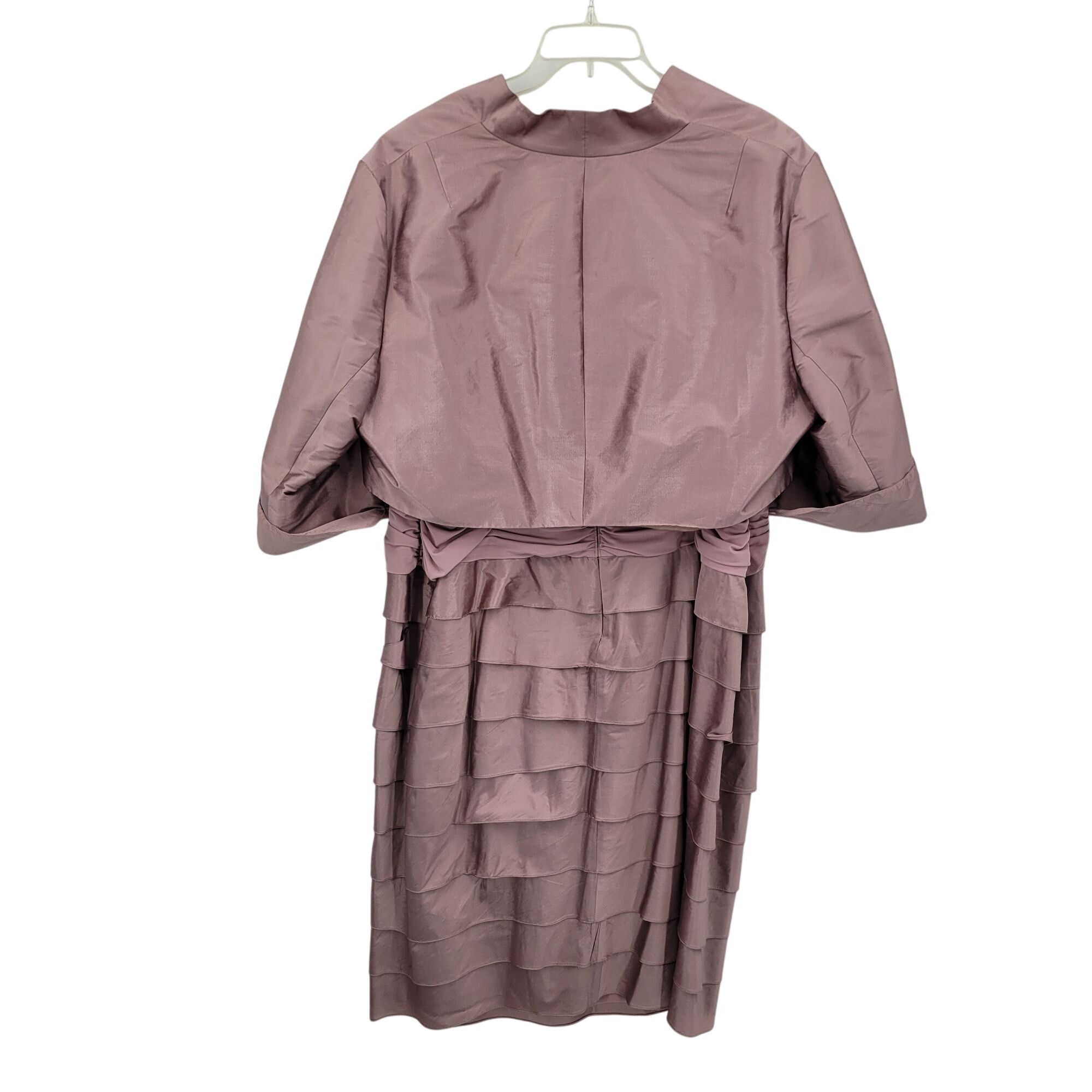 Adrianna Papell Adrianna Papell Plus Sz 22W Mauve Pink Tiered Ruffle Layered Size 3XL / US 20-22 - 2 Thumbnail