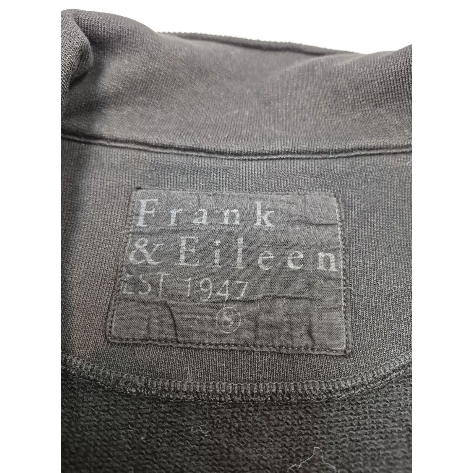 Frank & Eileen Frank & Eileen Womens Black Cotton French Terry Pea Coat Small Size S / US 4 / IT 40 - 3 Thumbnail