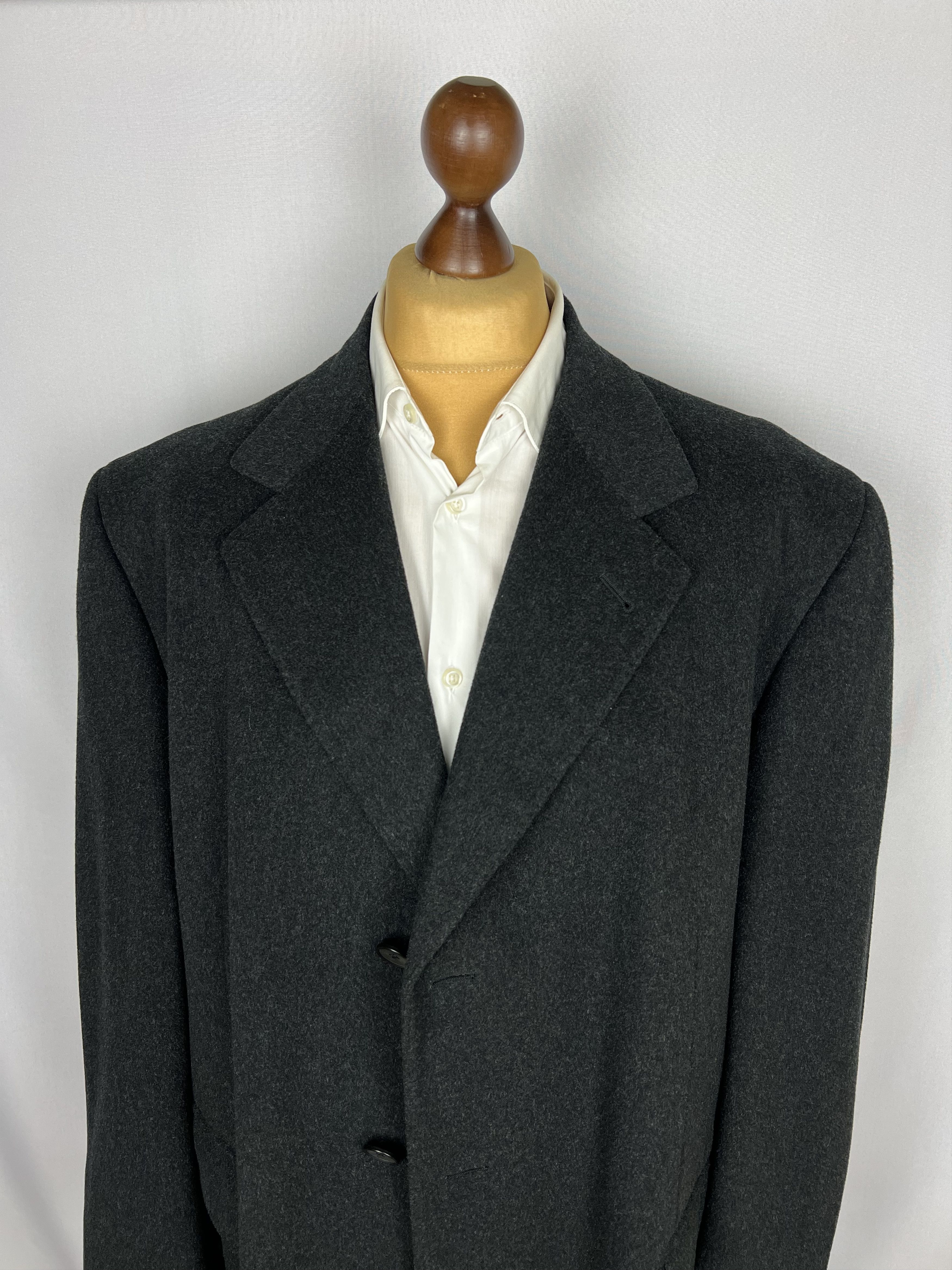 Pal Zileri x Loro Piana Pure Superfine Wool Solid Relaxed Overcoat Size US XL / EU 56 / 4 - 6 Thumbnail