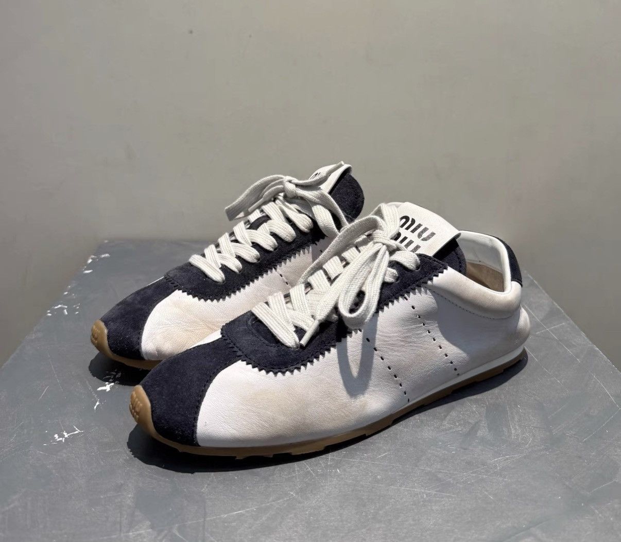 Miu Miu Miu Miu 2024FW New Arrival Panda Color German Trainer Size US 7 / EU 40 - 1 Thumbnail