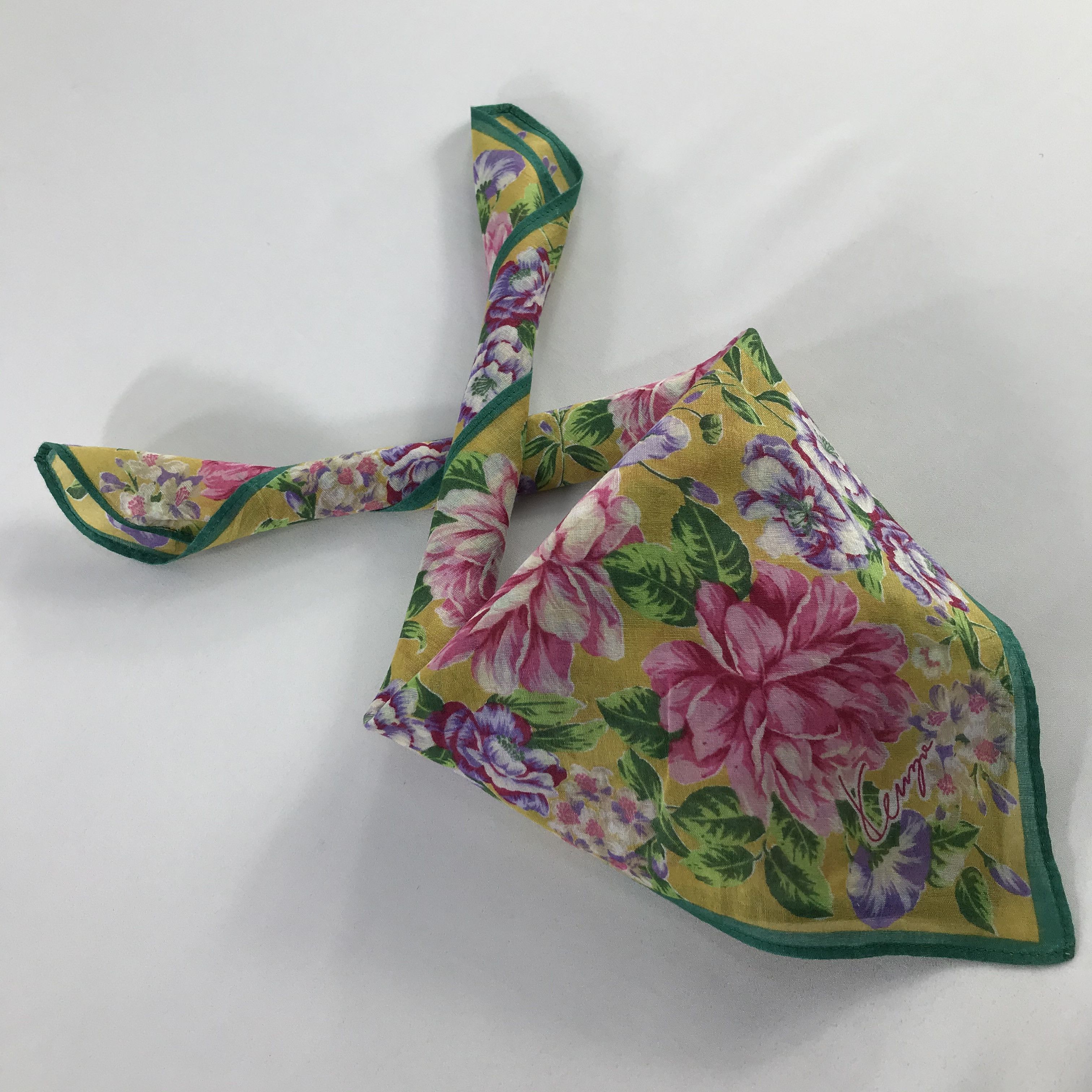 Kenzo × Vintage Kenzo Bandana / Handkerchief / Neckerchief - S636 Size ONE SIZE - 4 Thumbnail