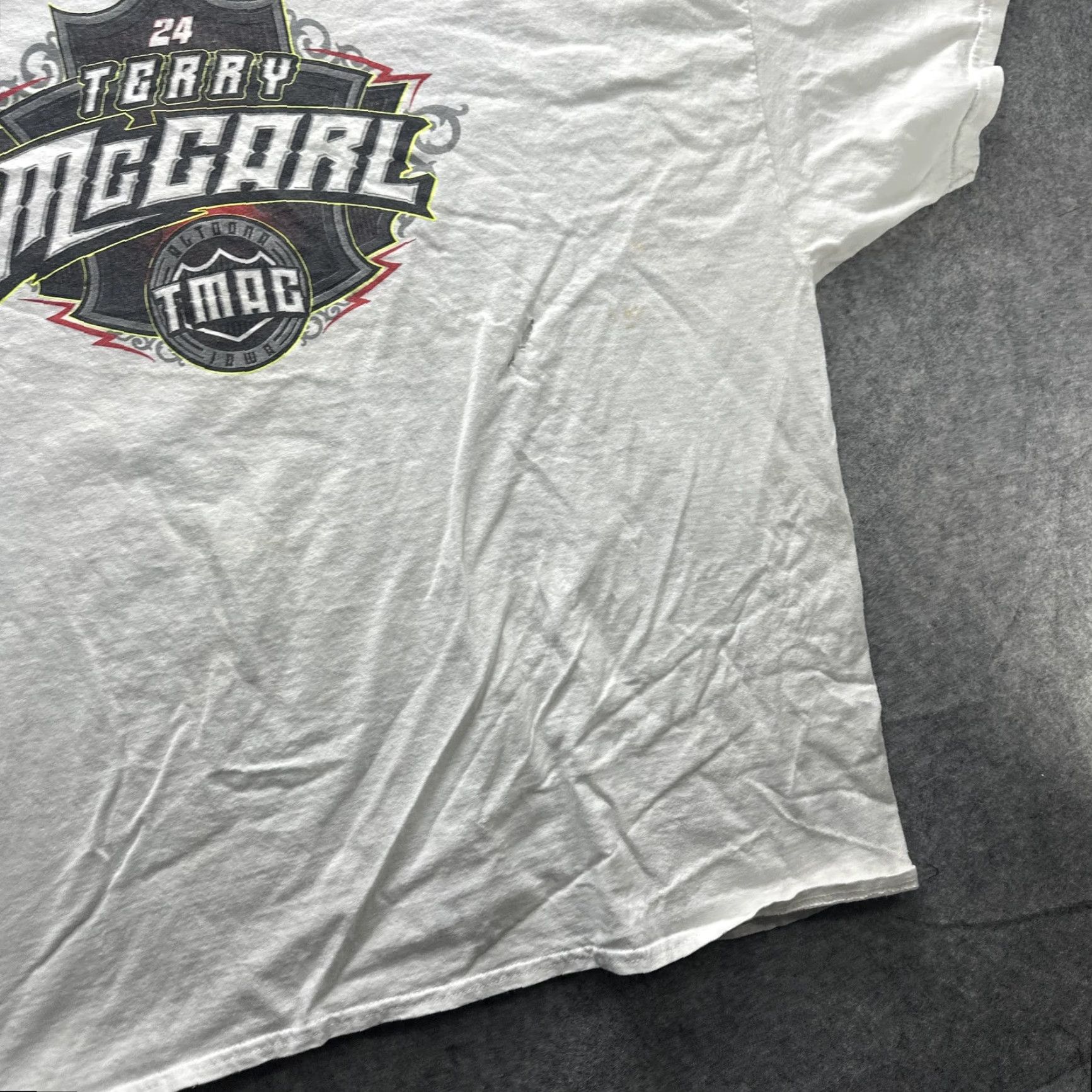 Gildan Terry McCarl Racing Shirt White 4XL Mens Knoxville 2015 Sprint Car Graphic Tee Size US XXL / EU 58 / 5 - 5 Thumbnail