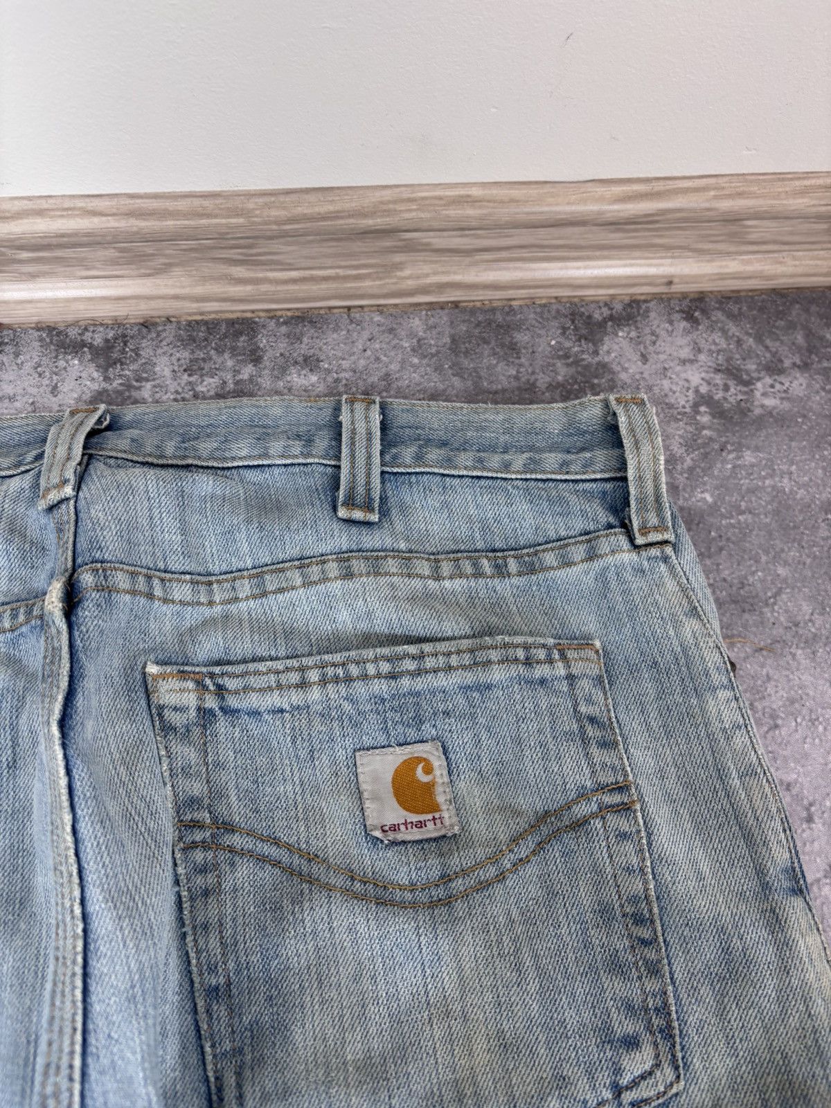 Carhartt Carhartt Men’s Denim Jeans Light Blue USA Distressed Size US 34 / EU 50 - 9 Thumbnail