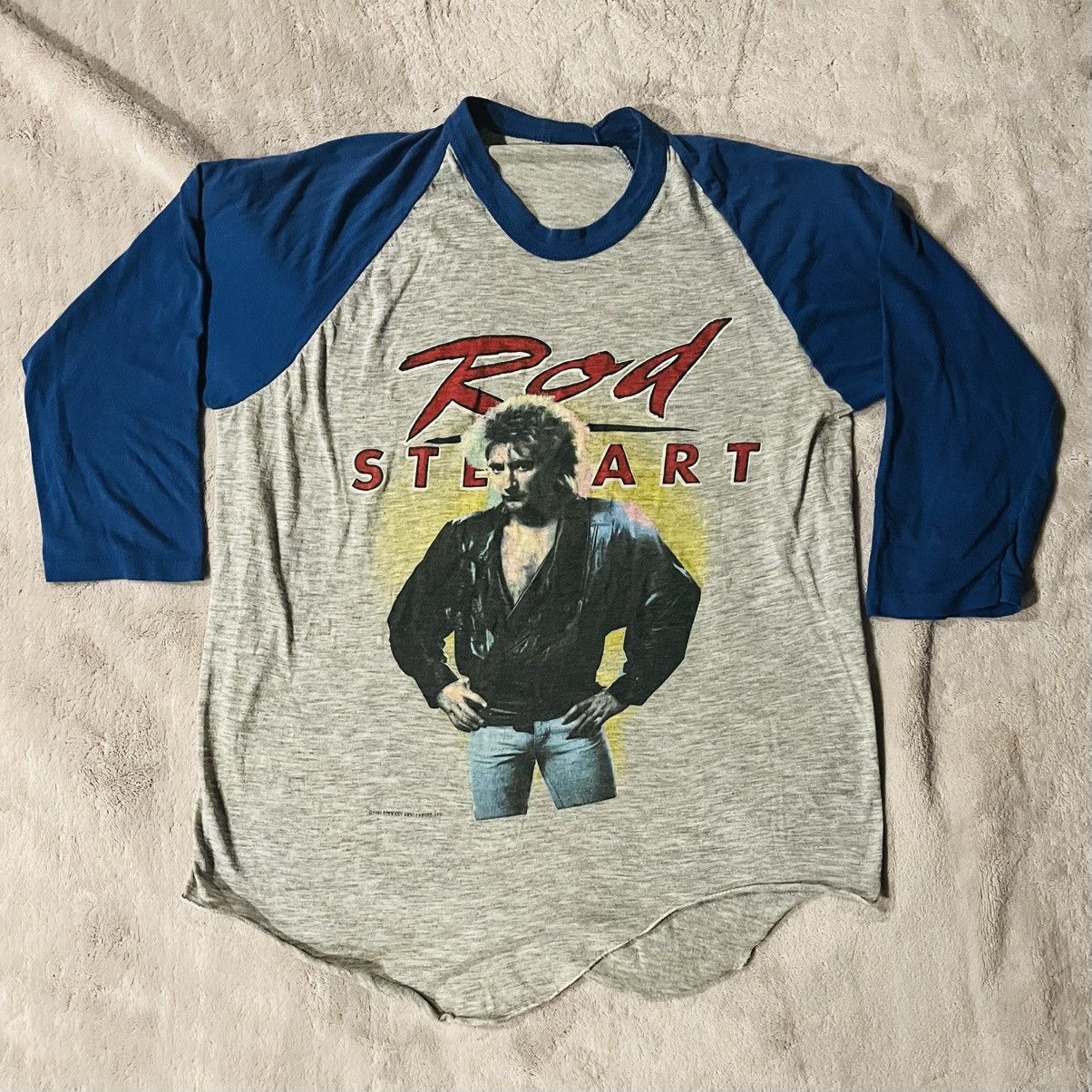 Vintage Vintage 1984 Rod Stewart Tour 3/4 Shirt Size Small Size US S / EU 44-46 / 1 - 1 Thumbnail