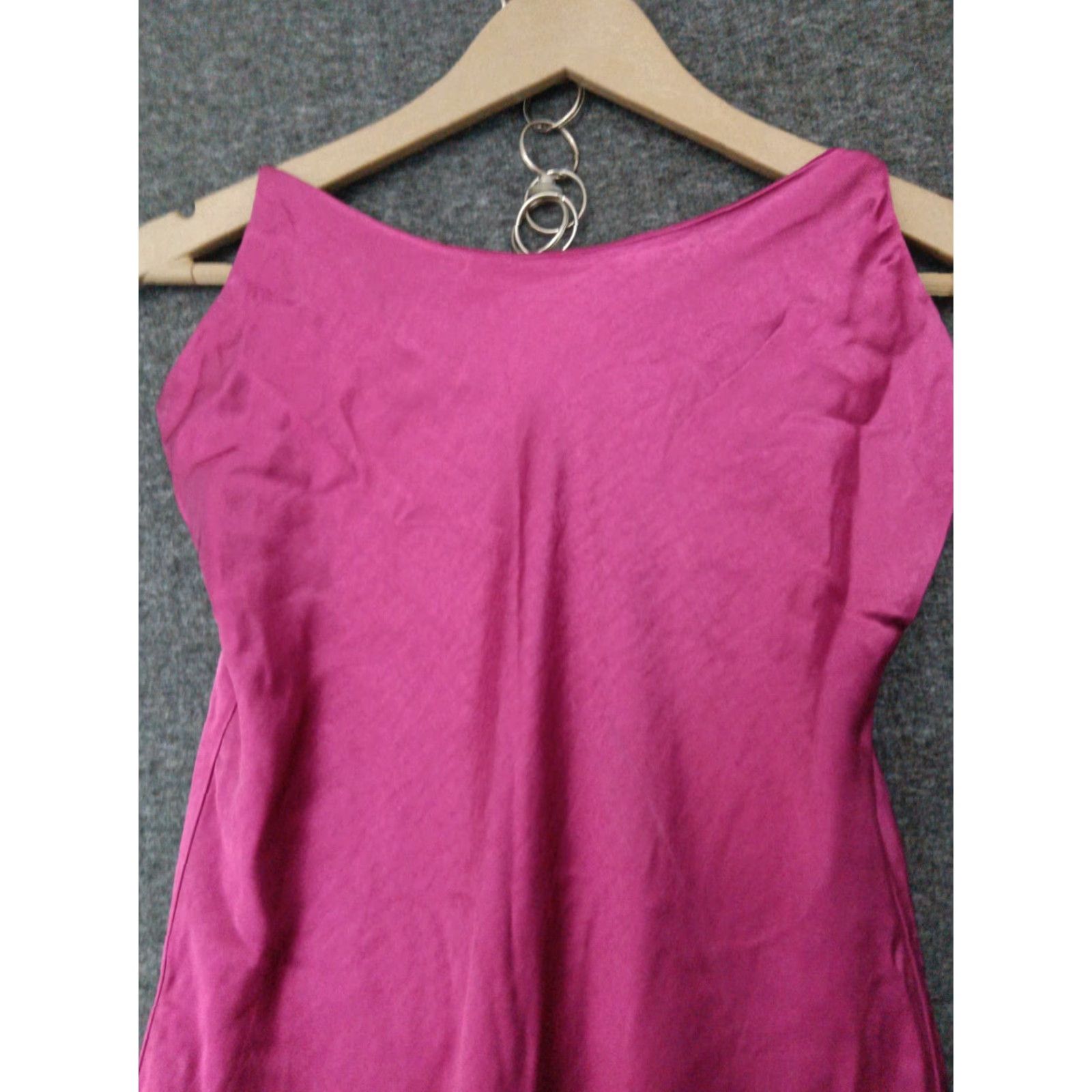 Vintage Line & Dot Dress Women's Maxi Sleeveless Size Small Hot Pink Size S / US 4 / IT 40 - 3 Thumbnail