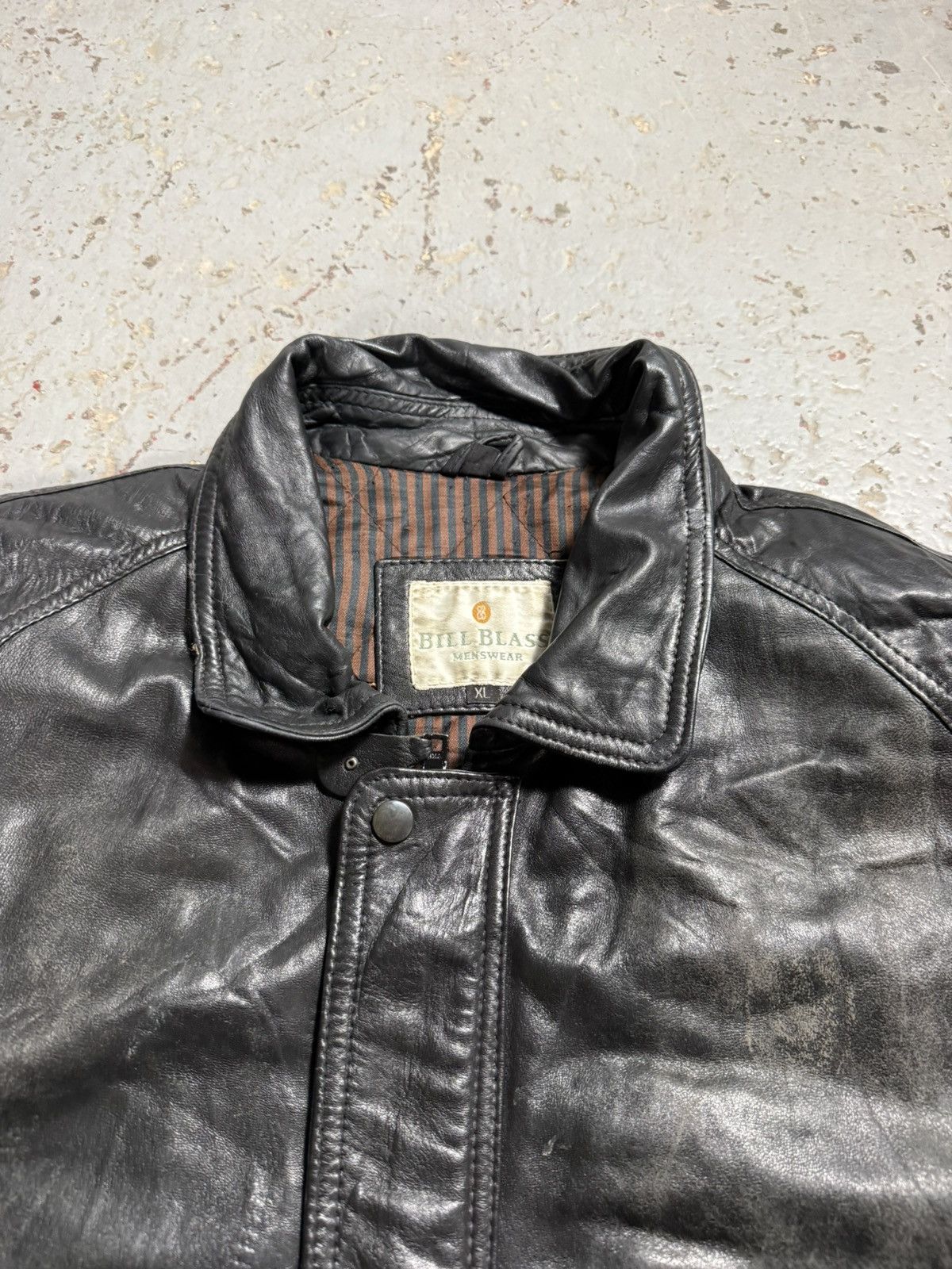 Bill Blass Vintage Bill Blass Leather Bomber Jacket Size US XL / EU 56 / 4 - 2 Thumbnail