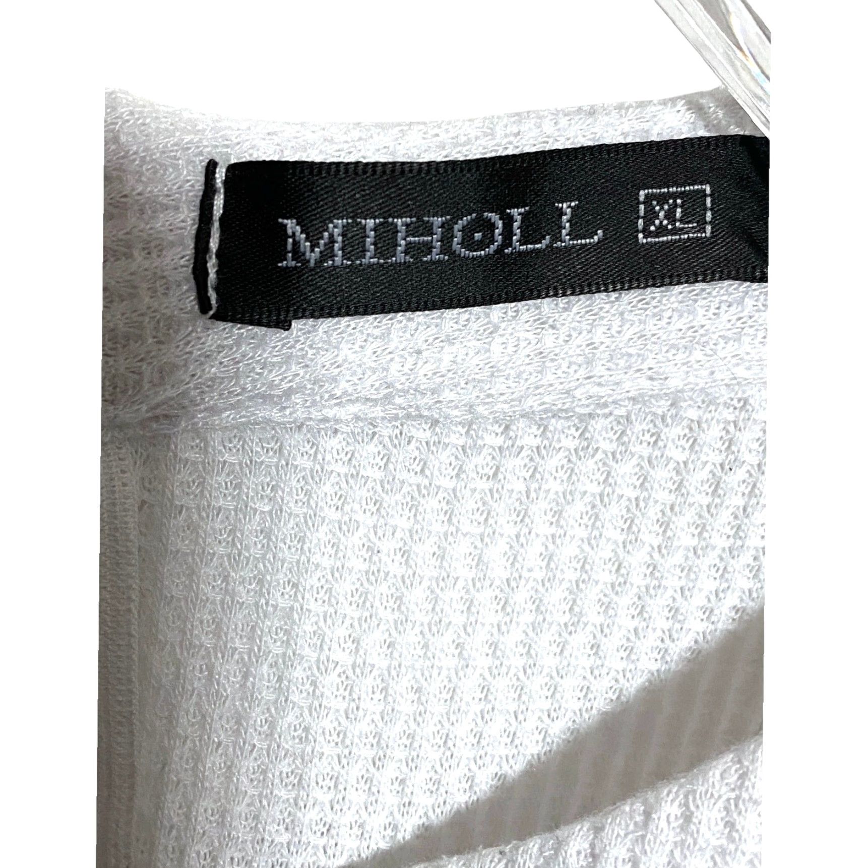Vintage Miholl Waffle Knit Blouse Womens XL Lace Balloon Sleeve Eyelet Angelcore Boho Shirt Angelcore Womens XL White Size XL / US 12-14 / IT 48-50 - 6 Thumbnail
