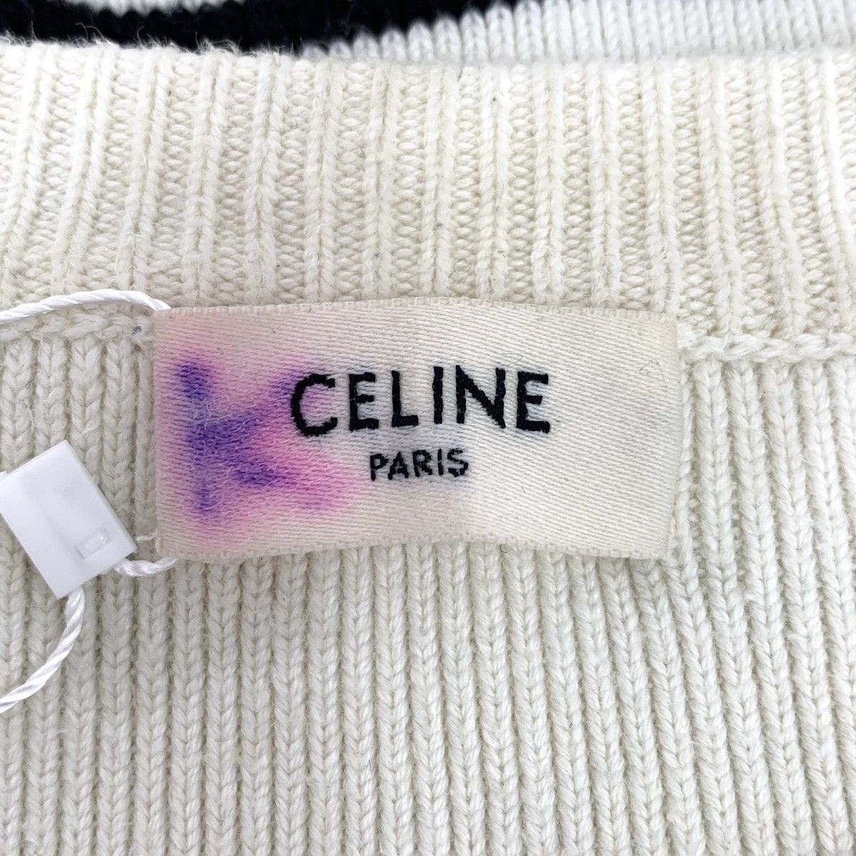 Celine Celine Striped Side Button Long Sleeve Knit Sweater K26WX Size XL / US 12-14 / IT 48-50 - 5 Thumbnail
