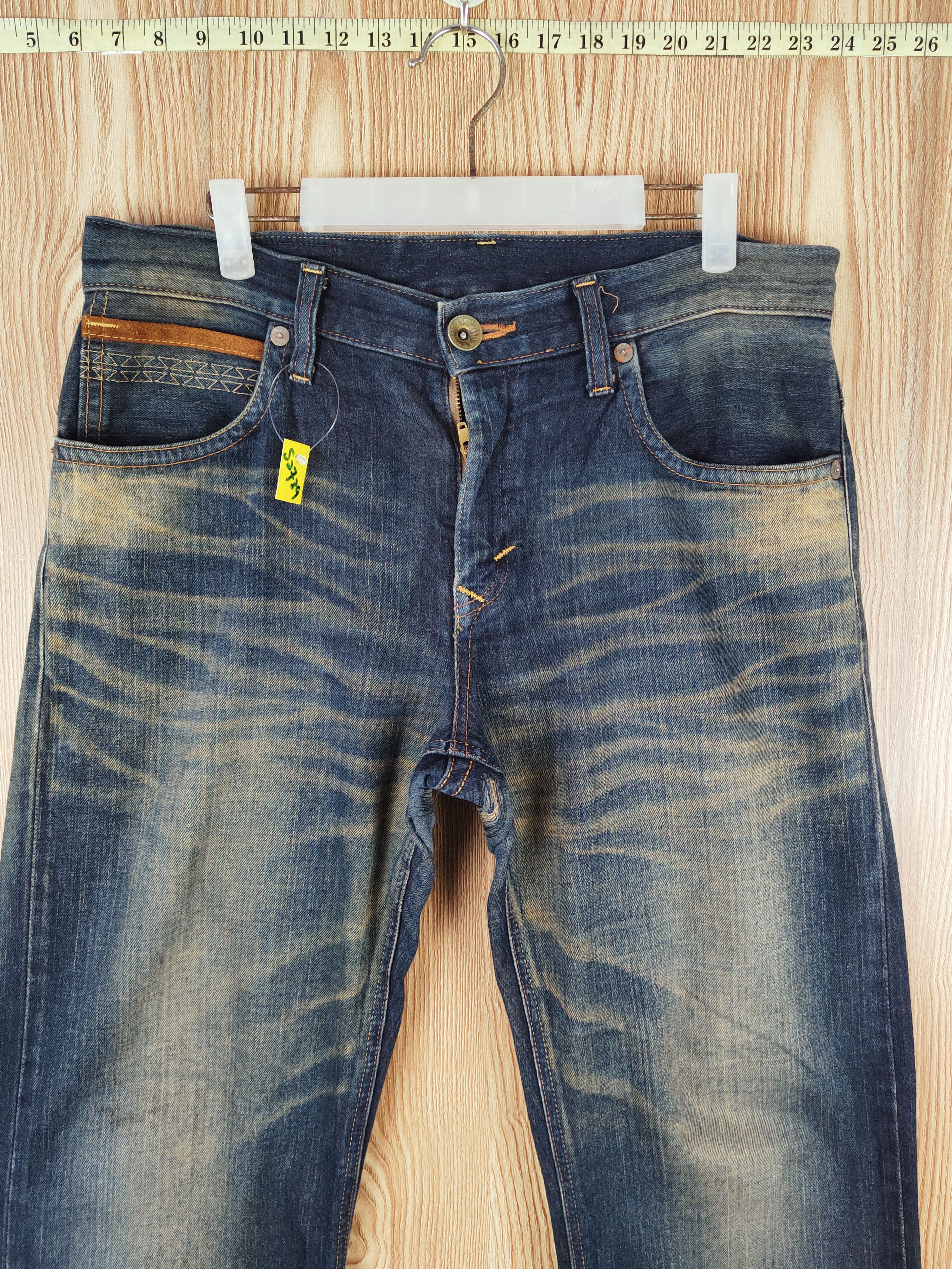 Edwin Edwin Dark Blue Distressed Ripped Jeans #S2739 Size US 34 / EU 50 - 2 Thumbnail