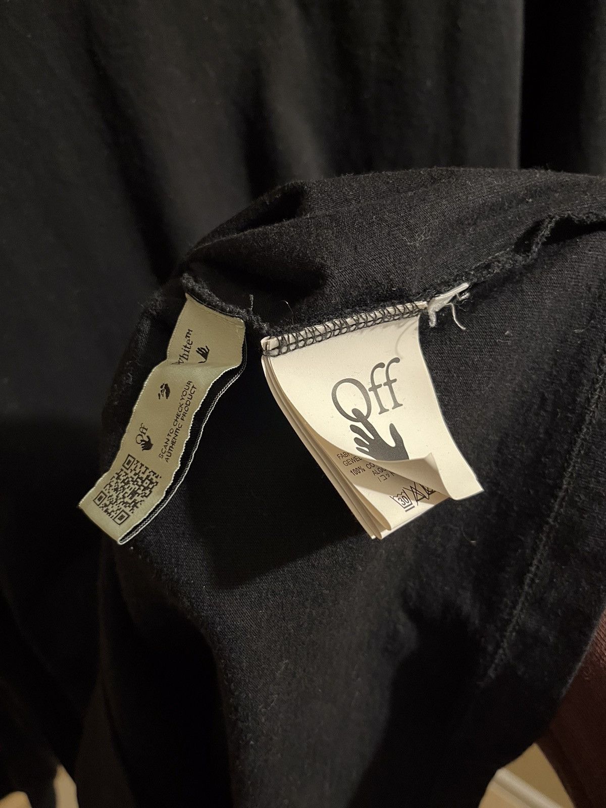 Rare Off White Marker Arrows Back Big Logo Long Sleeve