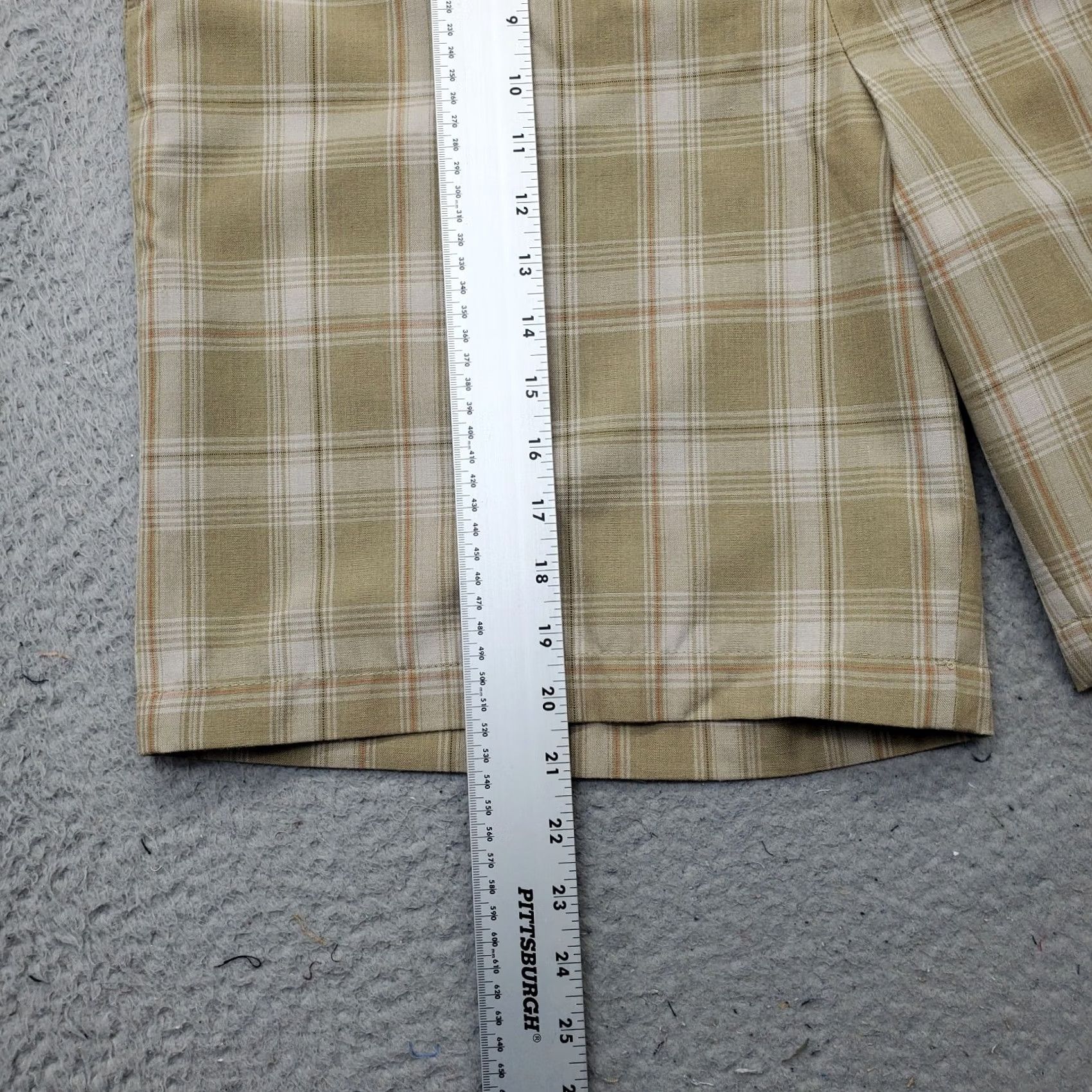Vintage Walter Hagen Mens Chino Shorts 38 Multi Plaid Flat Front Slash Pocket Casual Summer Size US 38 / EU 54 - 3 Thumbnail