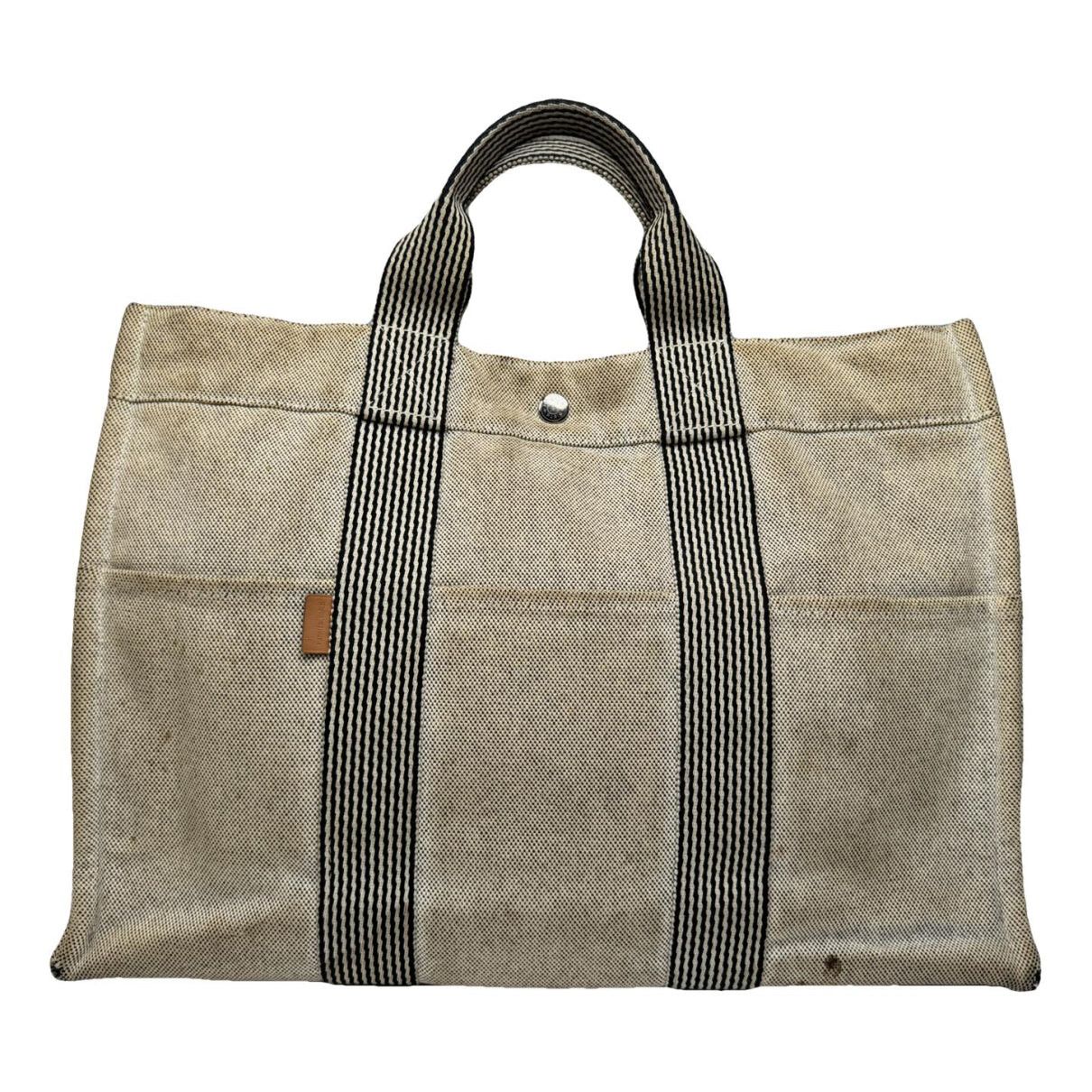 Other Hermès Beige Cotton Handbag Size ONE SIZE - 1 Thumbnail