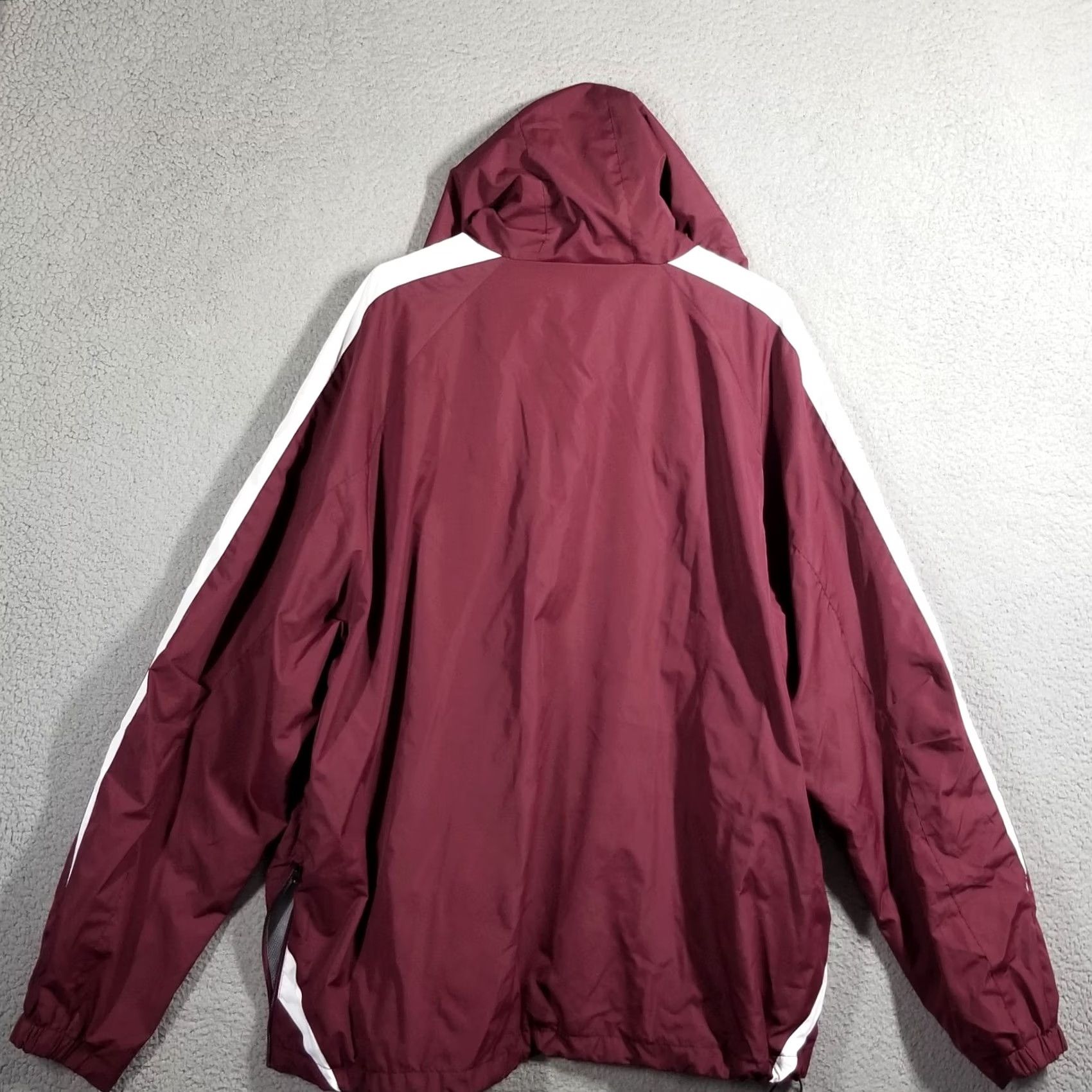 Vintage Detroit Tigers Jacket Sport-Tek Men's 3XL Hooded Full Zip Raglan Windshirt Maroon MLB Coat Jacket Size US XXL / EU 58 / 5 - 3 Thumbnail
