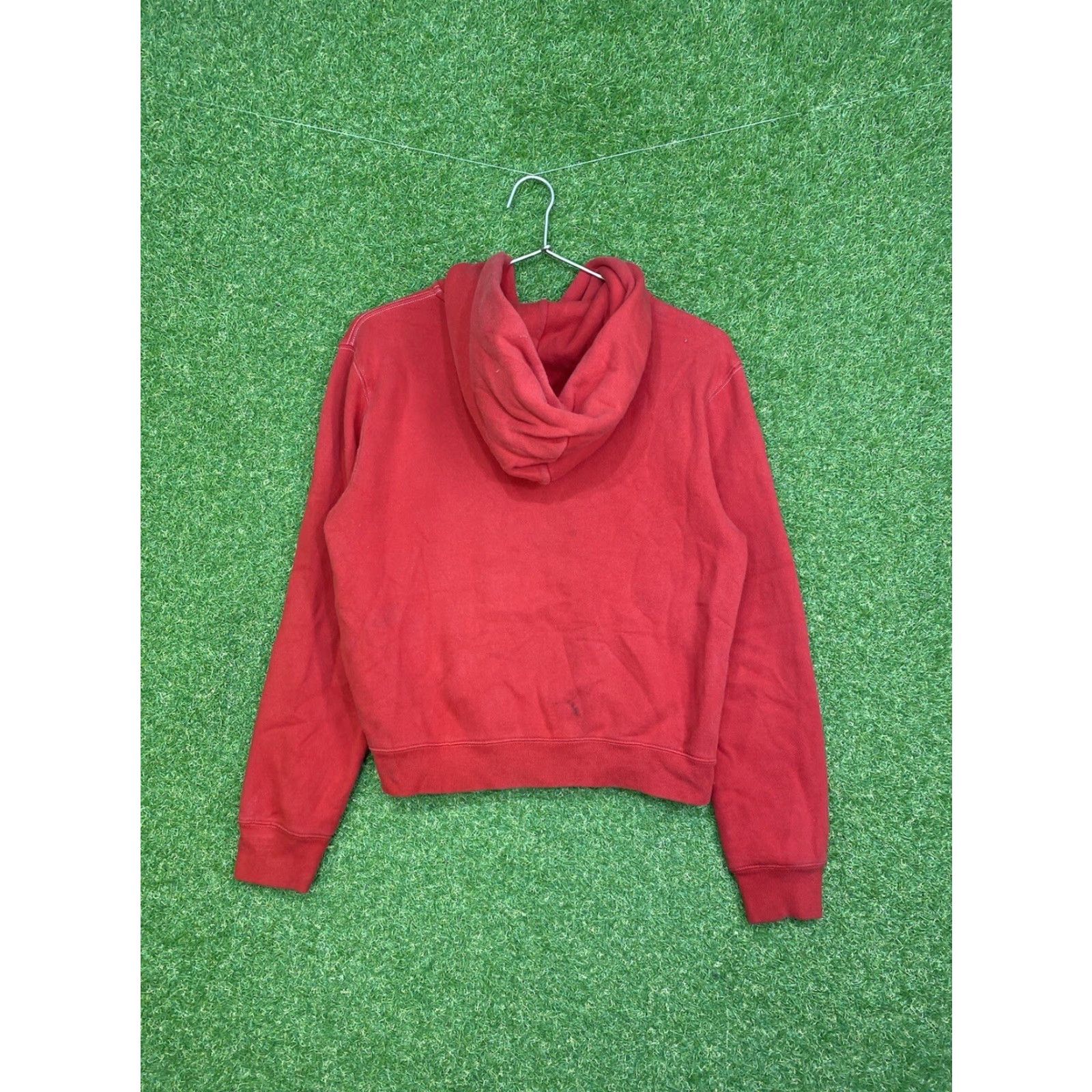 Polo Ralph Lauren VINTAGE Polo Ralph Lauren Hoodie Womens Large Full Zip Sweatshirt Crop 90s Polo Ralph Lauren Logo Red Knit Zip Pockets Hooded Casual Womens Size L / US 10 / IT 46 - 3 Thumbnail