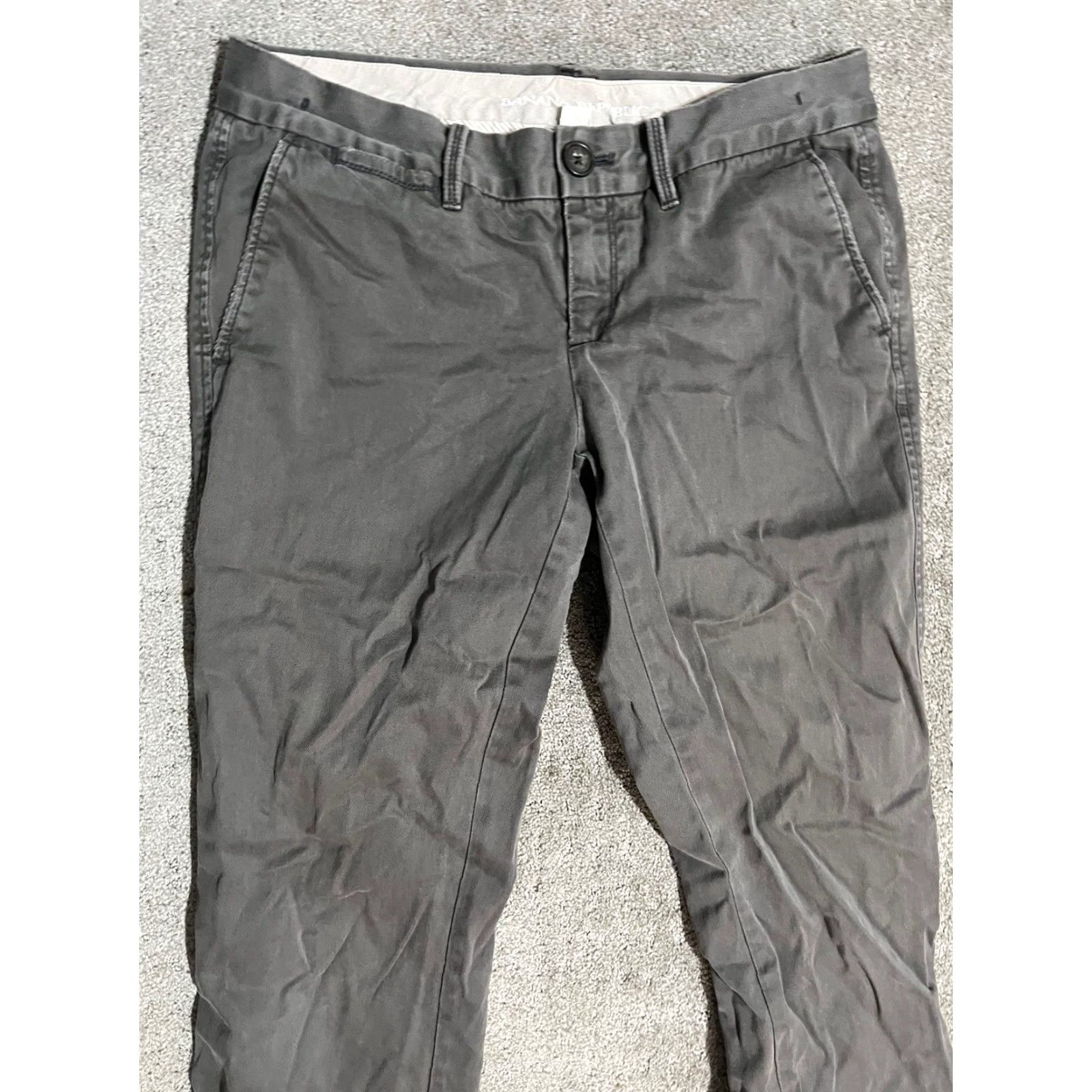 Banana Republic VINTAGE Banana Republic Women's Pants Gray Chino Relaxed Fit Size 4 Casual Business Office Size 27" / US 4 / IT 40 - 2 Thumbnail