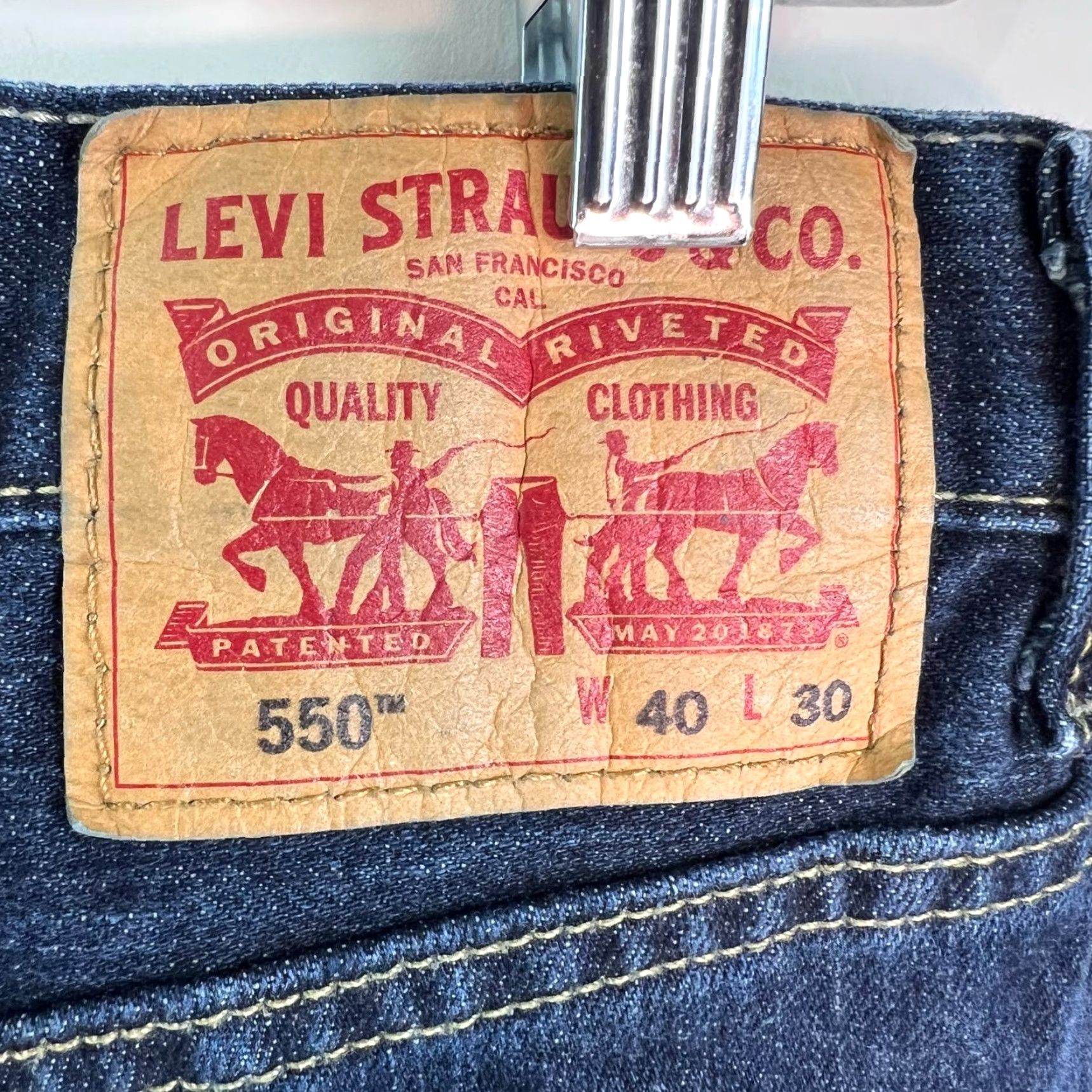 Levi's Levi's Jeans 550 Relaxed Straight Blue 40 Mens Regular 40x29 Denim Workwear 5-Pocket USA 80s 90s Jeans Mens Size US 40 / EU 56 - 5 Thumbnail