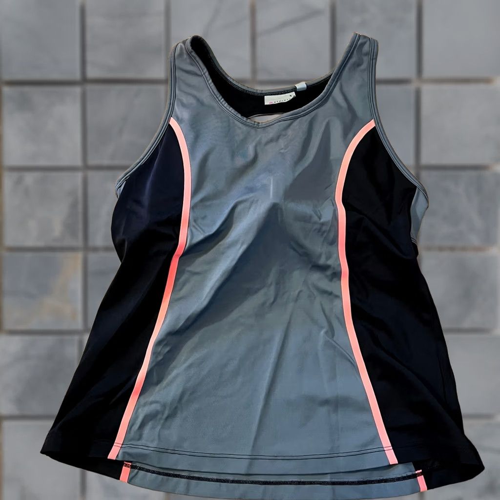 Athleta Athleta Tankini Top Welded Gray Black Womens L Swim Size L / US 10 / IT 46 - 1 Thumbnail