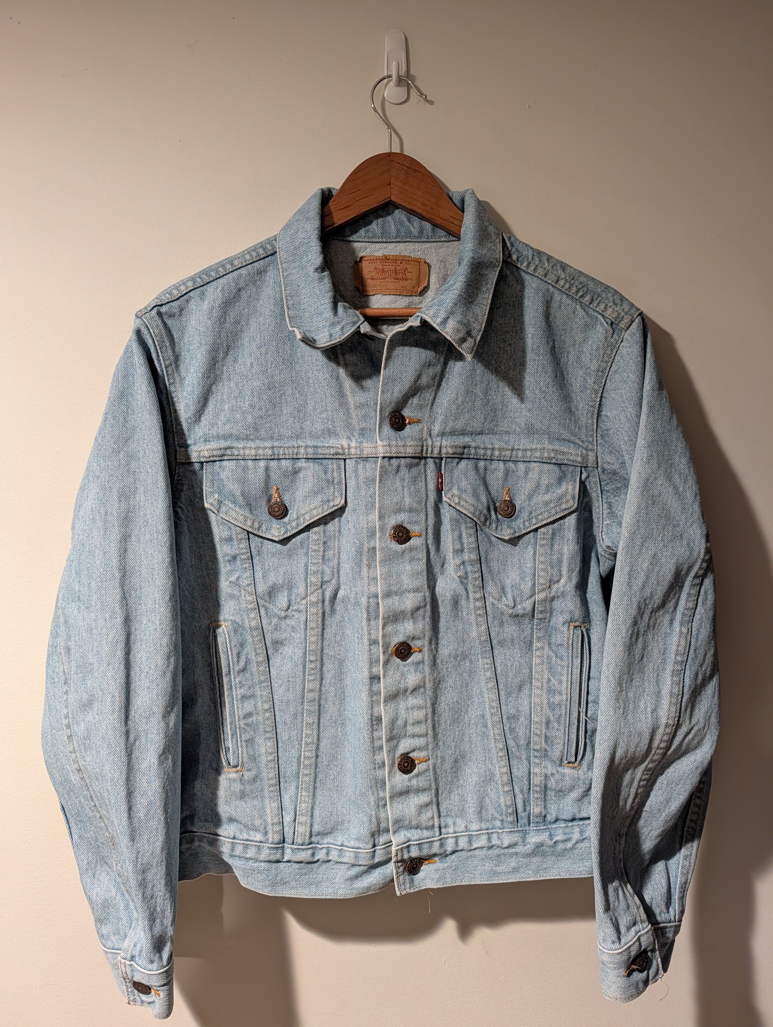 Levi's Vtg 90s Levi's 70506-0211 Denim Trucker Jacket Made USA Size US M / EU 48-50 / 2 - 1 Thumbnail