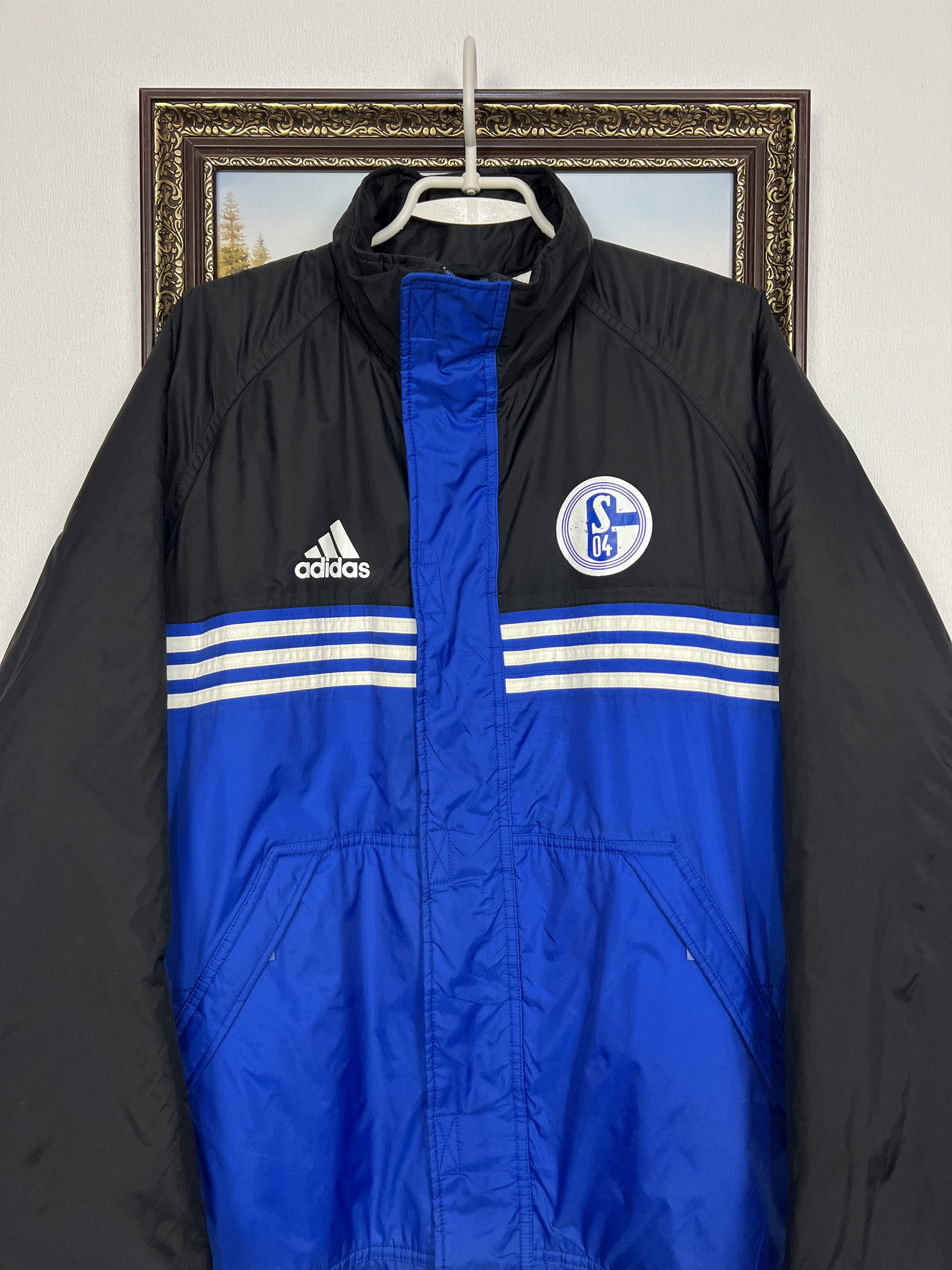 Adidas Vintage 90's Adidas FC Schalke 04 Football Jacket Soccer Size US M / EU 48-50 / 2 - 2 Thumbnail