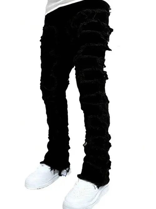 Japanese Brand Mayuko x Riho Washed Stacked Distressed Ripped Skinny Jeans Size US 32 / EU 48 - 1 Thumbnail