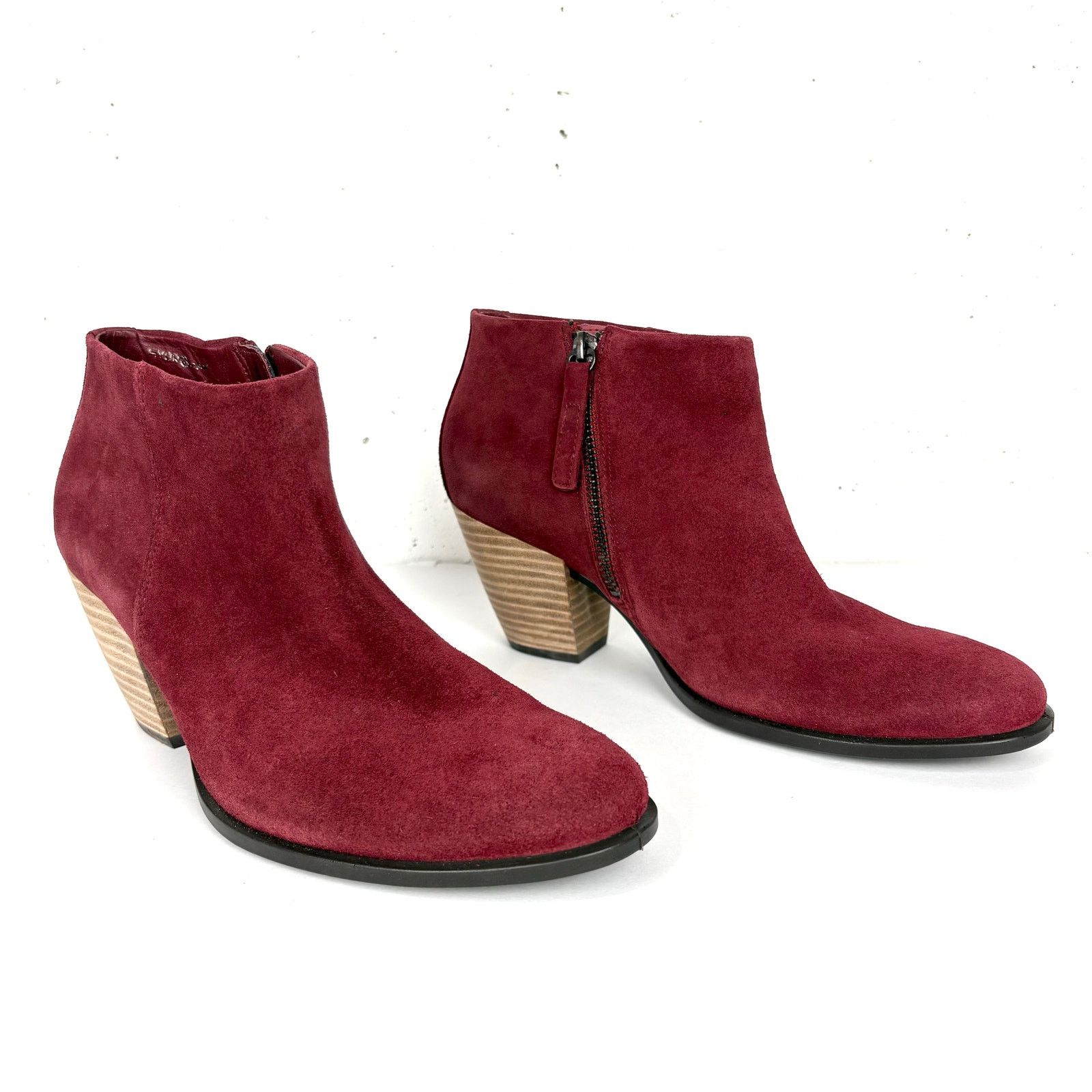 Ecco Ecco Shape 55 Western Ankle Boots Red Suede Block Heel 40 Size US 9 / IT 39 - 5 Thumbnail