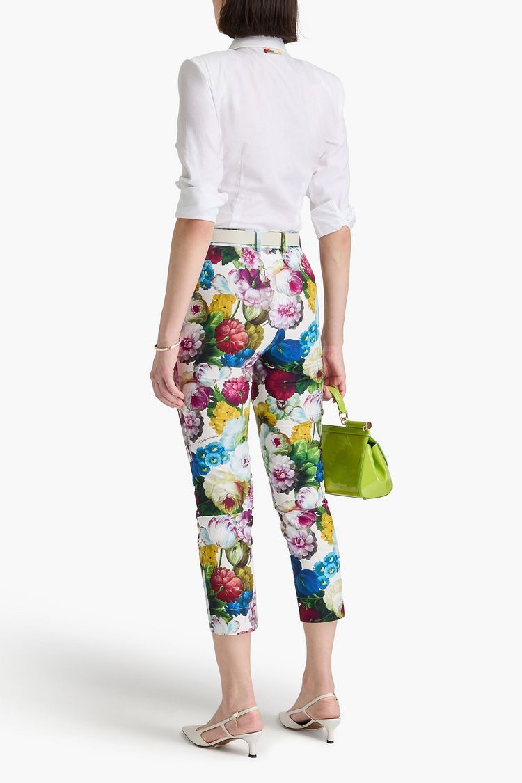 Dolce & Gabbana o1y0925 Floral-Print Casual Pant in Multicolor Size 28" / US 6 / IT 42 - 3 Thumbnail