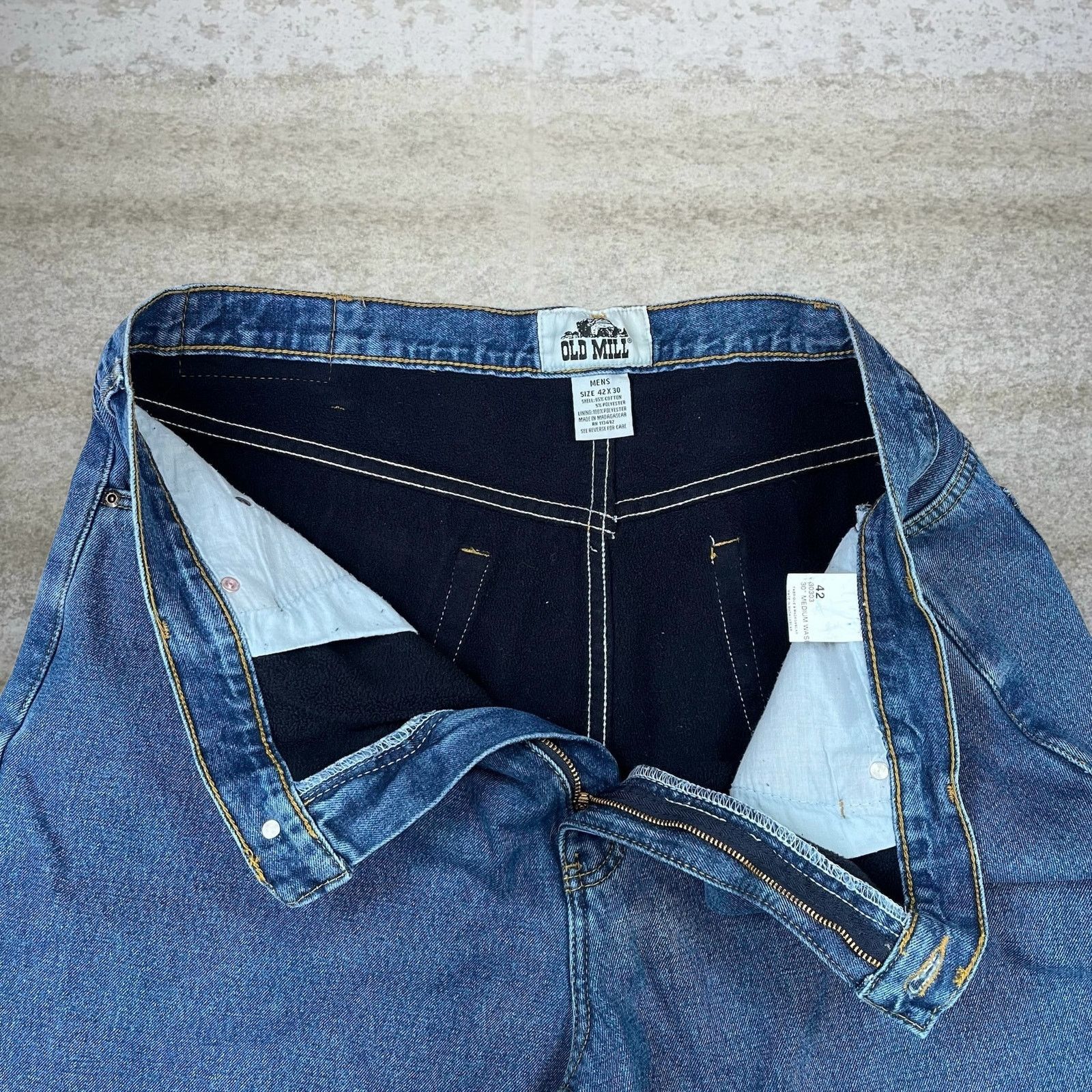 Vintage Vintage 90s Old Mill Jeans 42x30 Relaxed Medium Wash Size US 42 / EU 58 - 5 Thumbnail