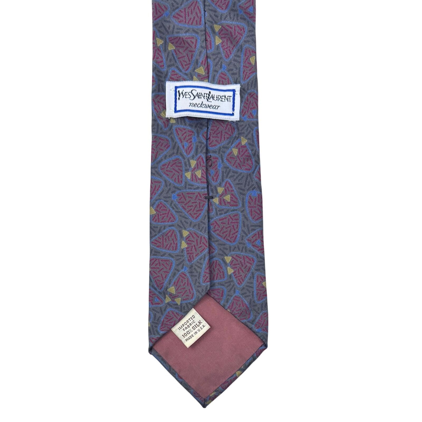Saint Laurent Paris YSL Abstract Pattern Tie Size ONE SIZE - 3 Thumbnail