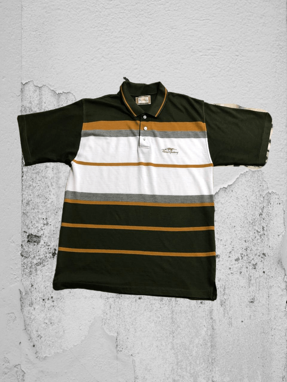Burberry Thomas Burberry Vintage Rugby Polo Striped Shirt Size US L / EU 52-54 / 3 - 1 Thumbnail