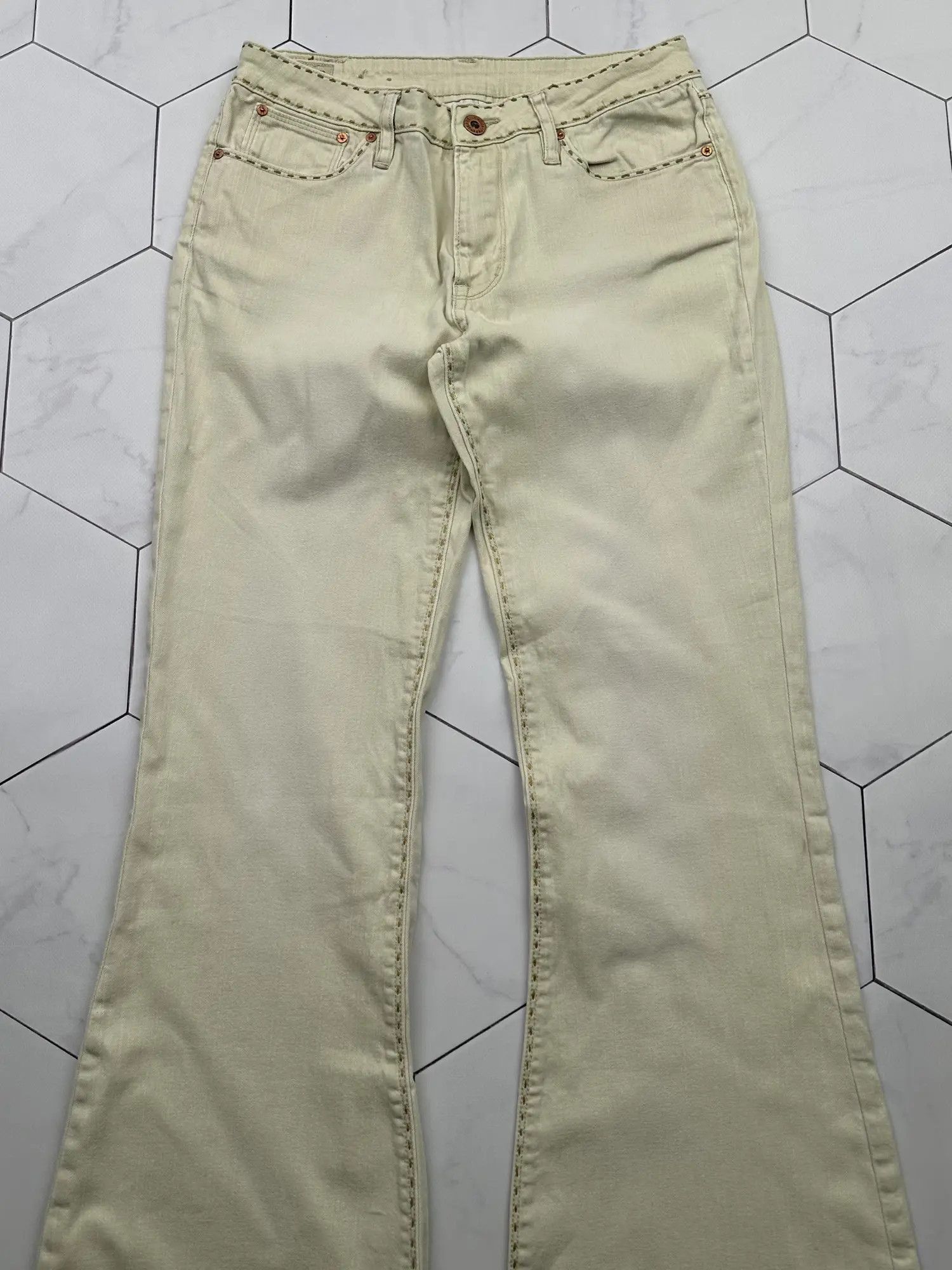 Japanese Brand Vintage Faded Flare Pants (B462)E2 Size 25" / US 0 / IT 36 - 2 Thumbnail