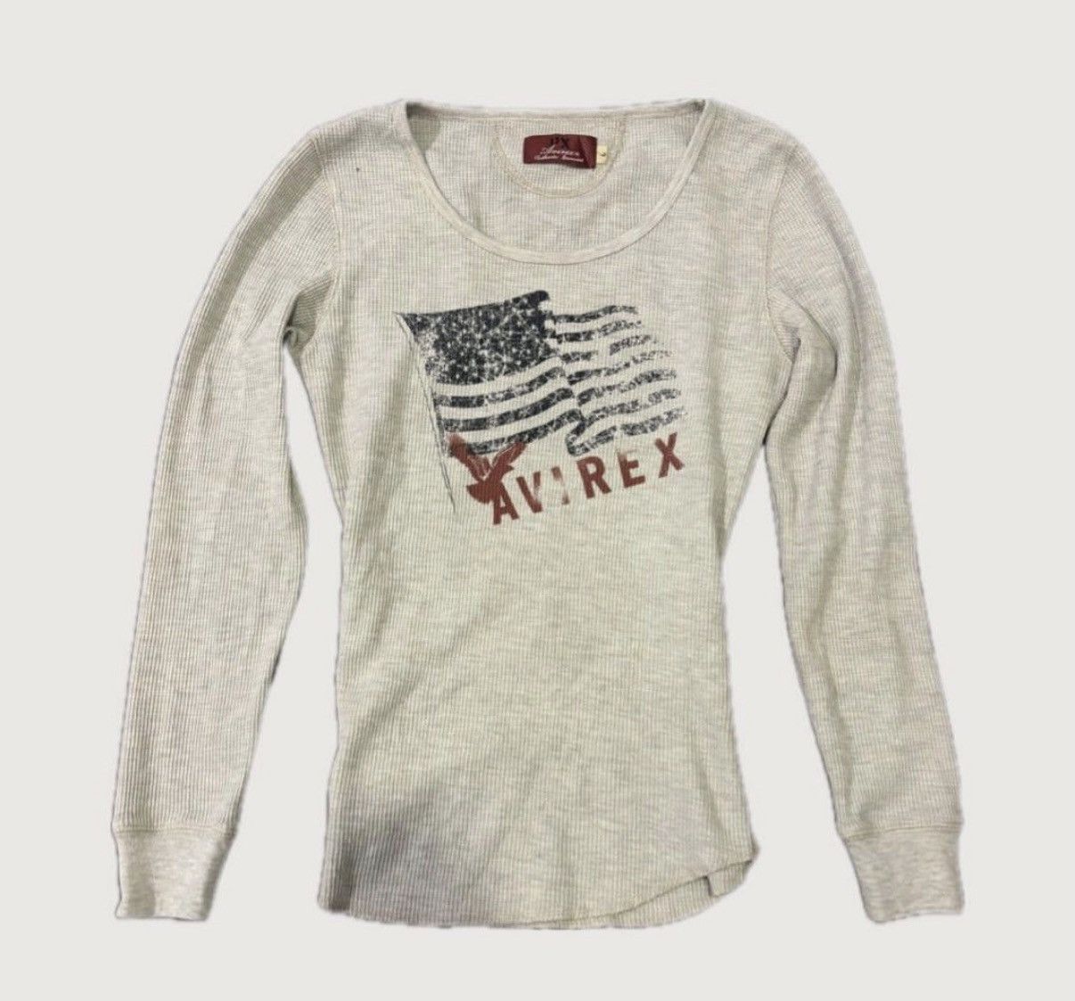 Avirex AVIREX GREY WAFFLE SHIRT US FLAG GRAPHIC RED Size US S / EU 44-46 / 1 - 1 Preview