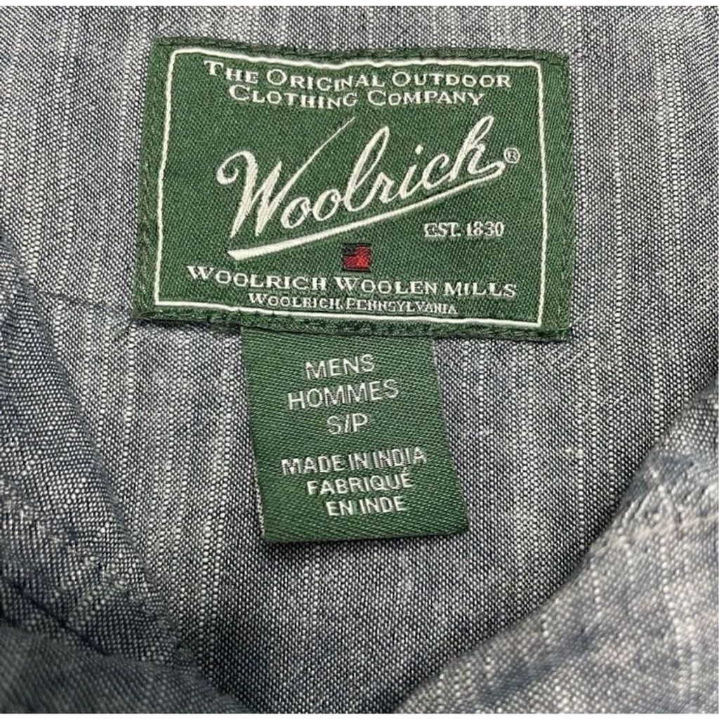 Woolrich Woolen Mills Woolrich Shirt Mens S Short Sleeve Casual Button Up Chambray Size US S / EU 44-46 / 1 - 3 Thumbnail