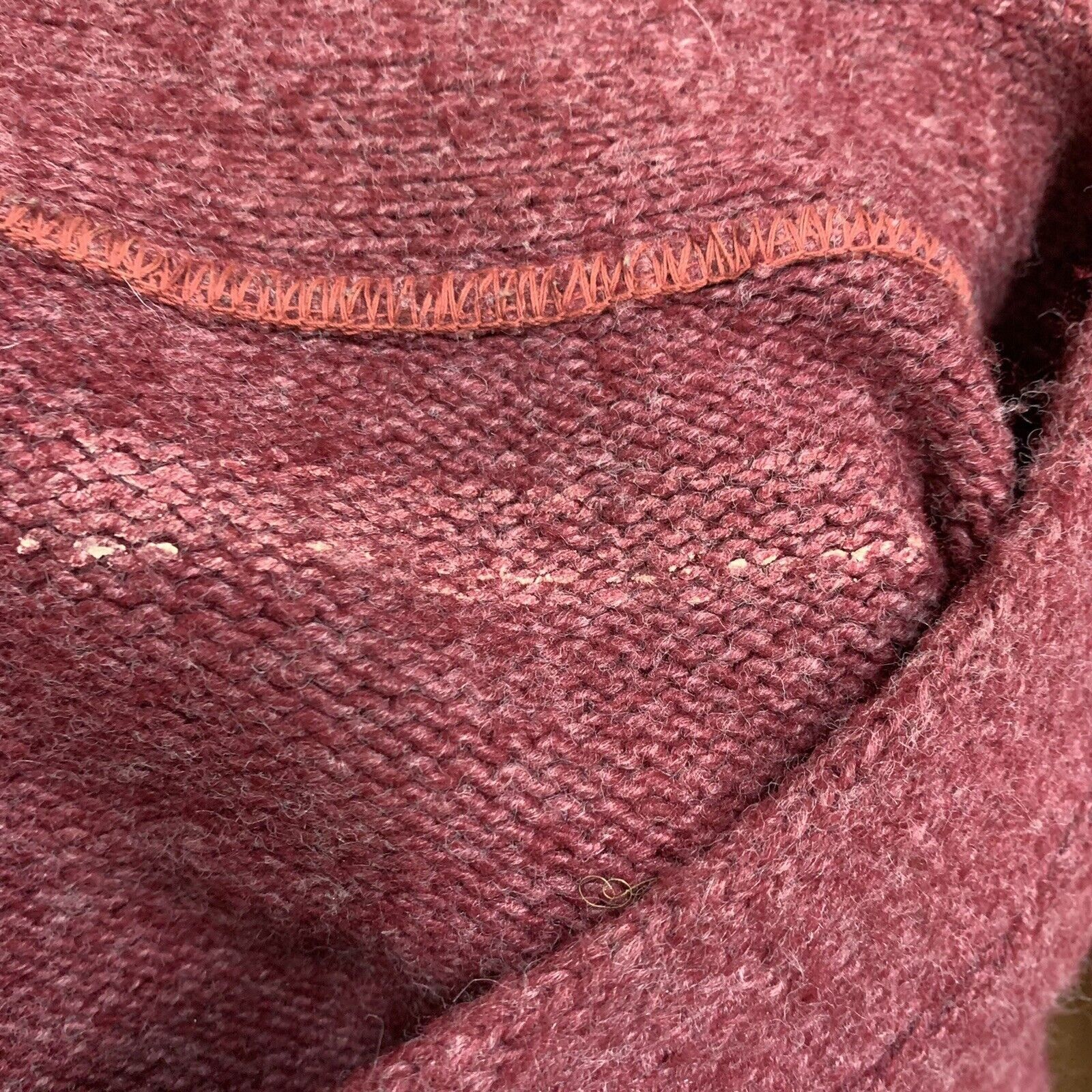 Vintage 50s 60s Red Wool Varsity Cardigan Sweater Mens SZ L