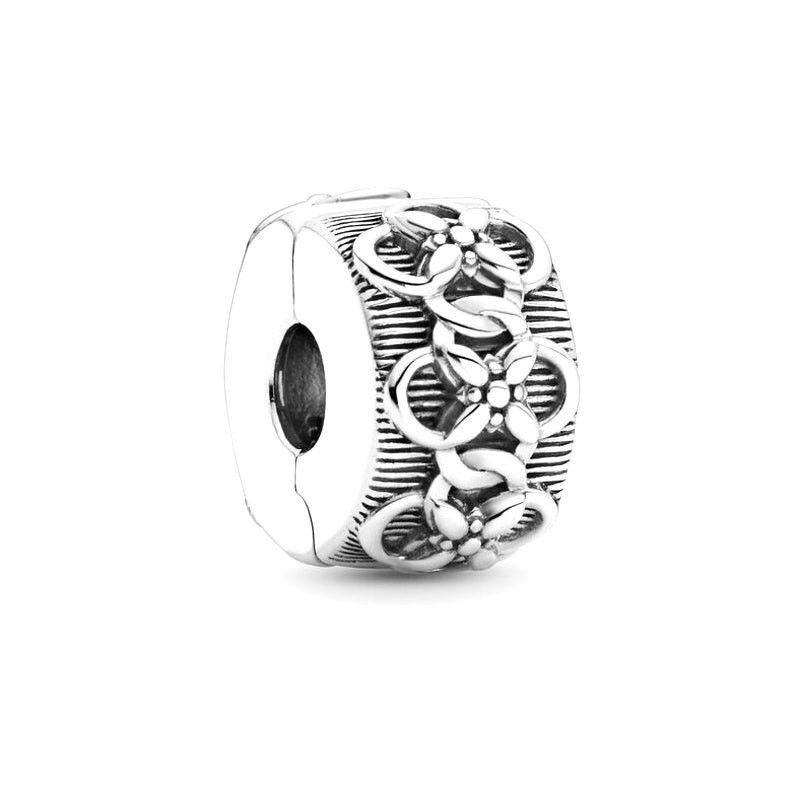 pandora PANDORA Sterling Silver Flower Pattern Clip Charm 799316C00 Size ONE SIZE - 1 Thumbnail