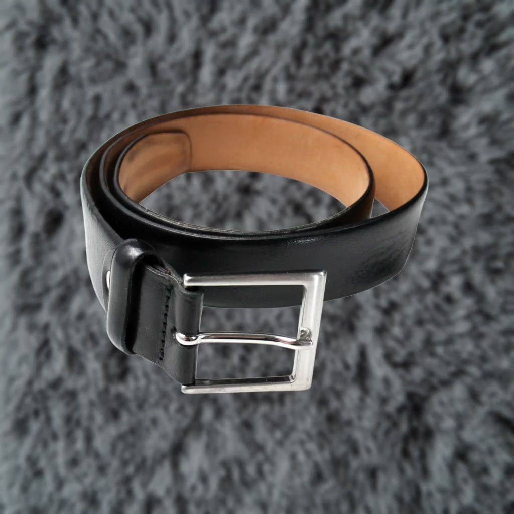 Suitsupply Suitsupply Belt Men's 95/38 Leather Square Buckle Black Adjustable Belt Bodysuit? Size ONE SIZE - 1 Thumbnail