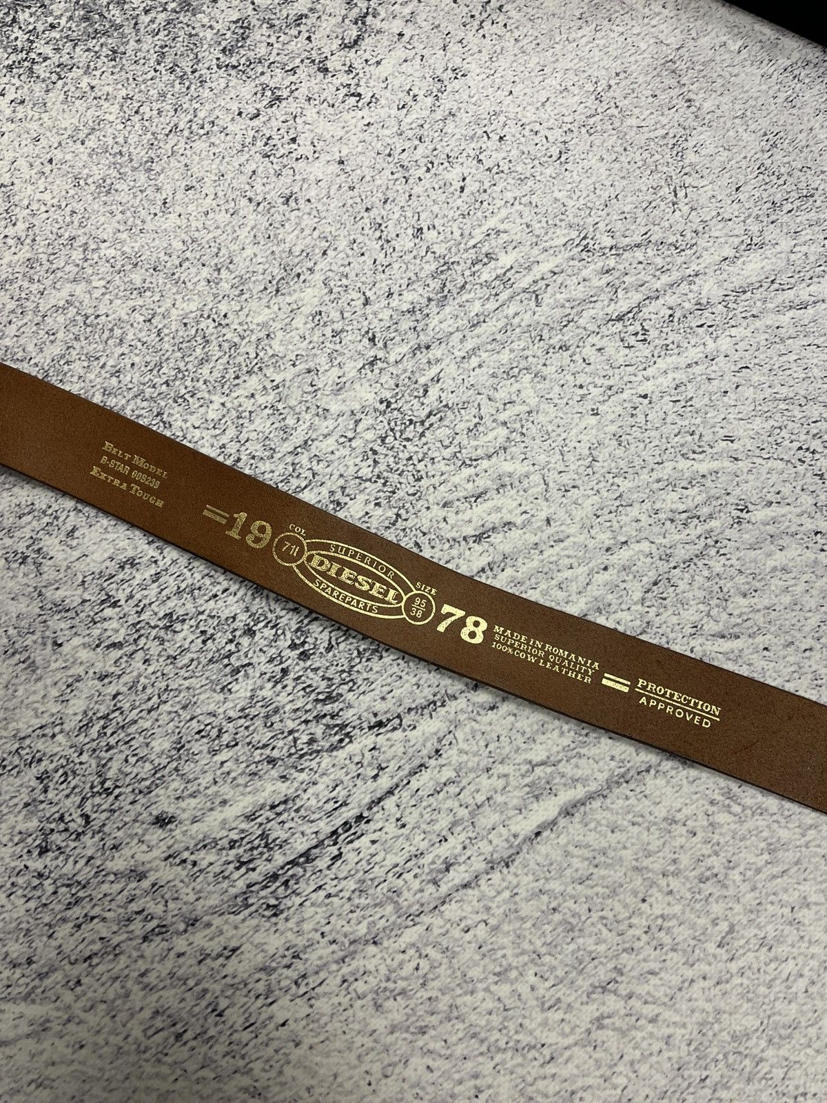 Diesel Diesel Leather Belt Big Metal Buckle Logo Brown Y2K Size ONE SIZE - 9 Thumbnail