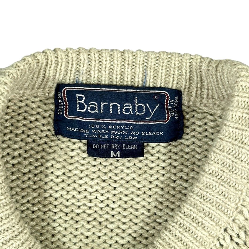 Vintage VINTAGE Barnaby Sweater Adult SMALL Brown Cream Speckled Cable Knit Ribbed 80s Size US S / EU 44-46 / 1 - 4 Thumbnail