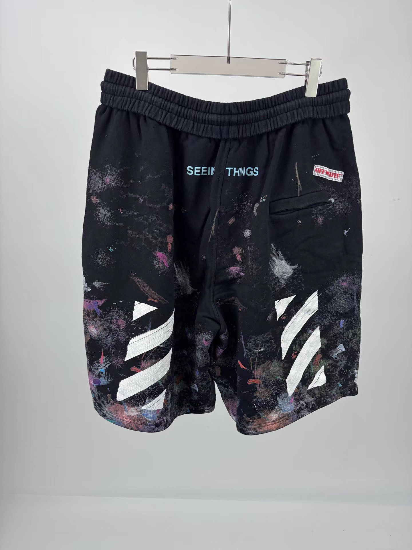 Off-White OFF WHITE Starry Splash Ink Shorts Size US 35 - 2 Thumbnail